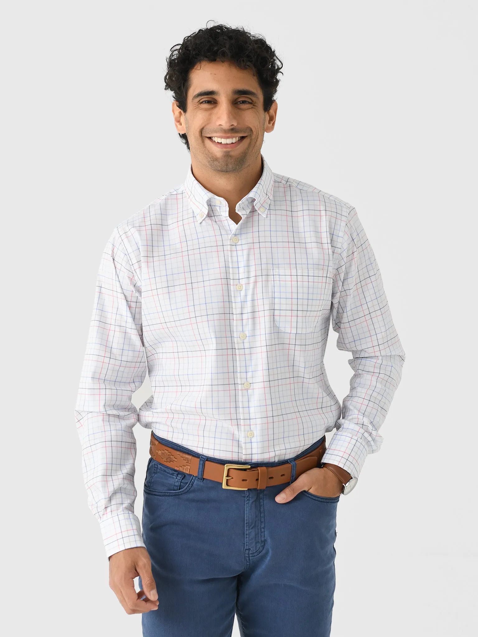 Peter Millar Crown Men's Allen Crown Lite Cotton-Stretch Sport Shirt sold by Saint Bernard