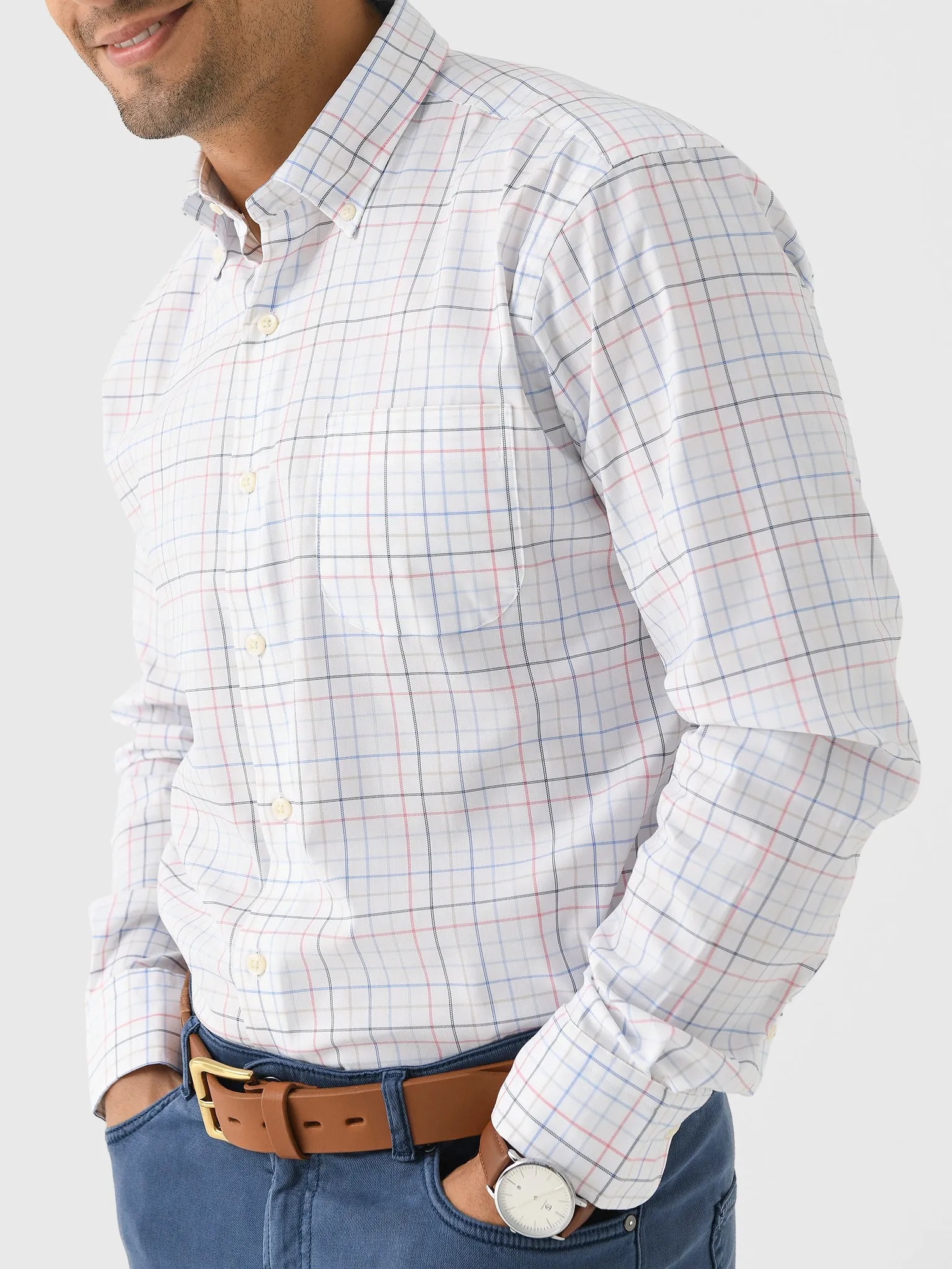 Peter Millar Crown Men's Allen Crown Lite Cotton-Stretch Sport Shirt sold by Saint Bernard product image thumbnail 5