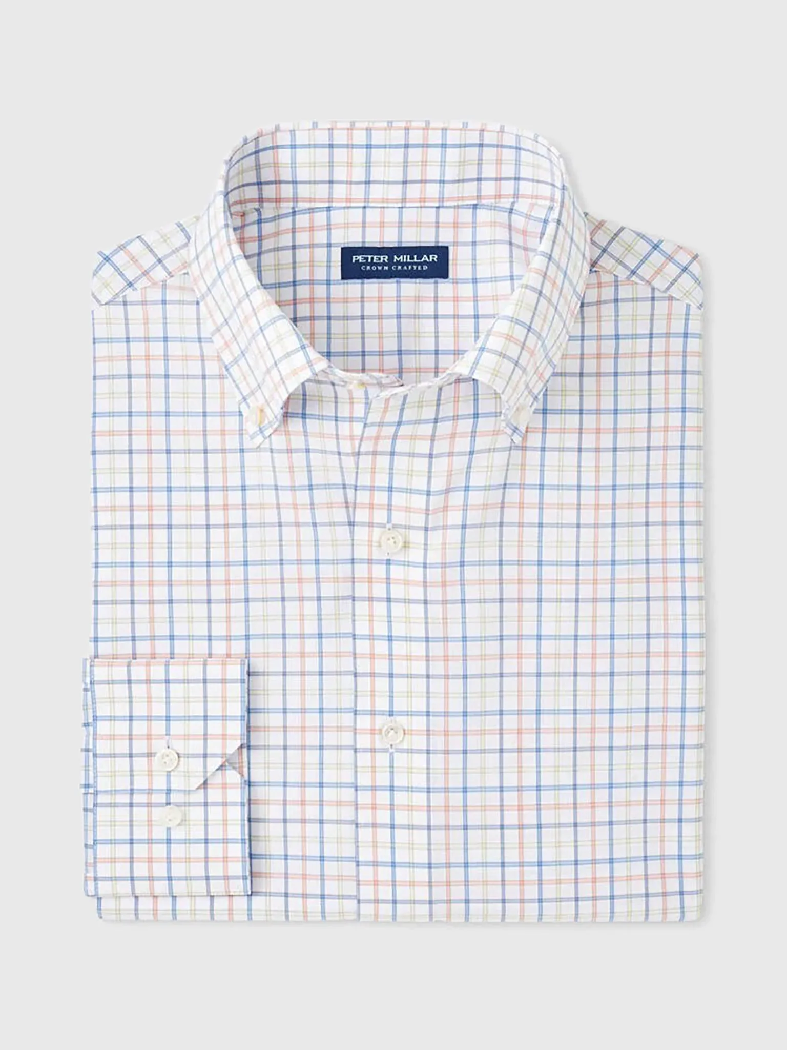 Peter Millar Crown Crafted Men's Baker Performance Poplin Sport Shirt sold by Saint Bernard