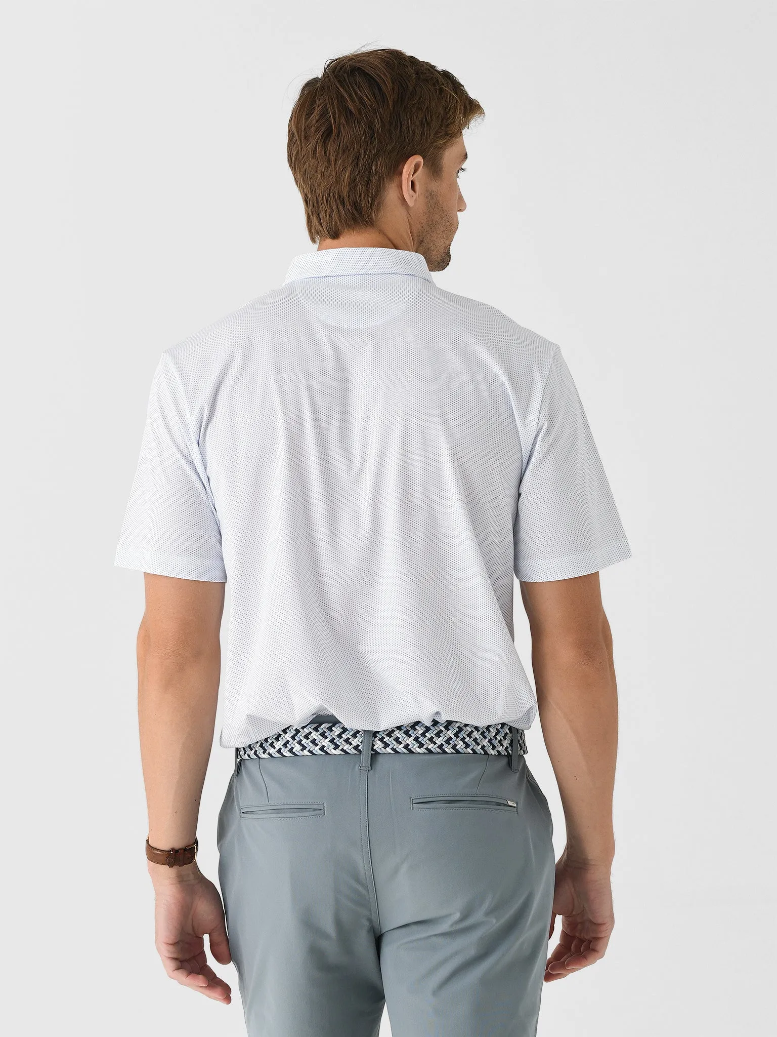 Peter Millar Crown Men's Polka Dot Crown Comfort Polo sold by Saint Bernard product image thumbnail 4