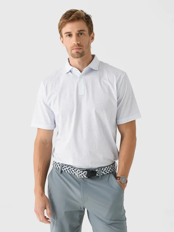 Peter Millar Crown Men's Polka Dot Crown Comfort Polo sold by Saint Bernard