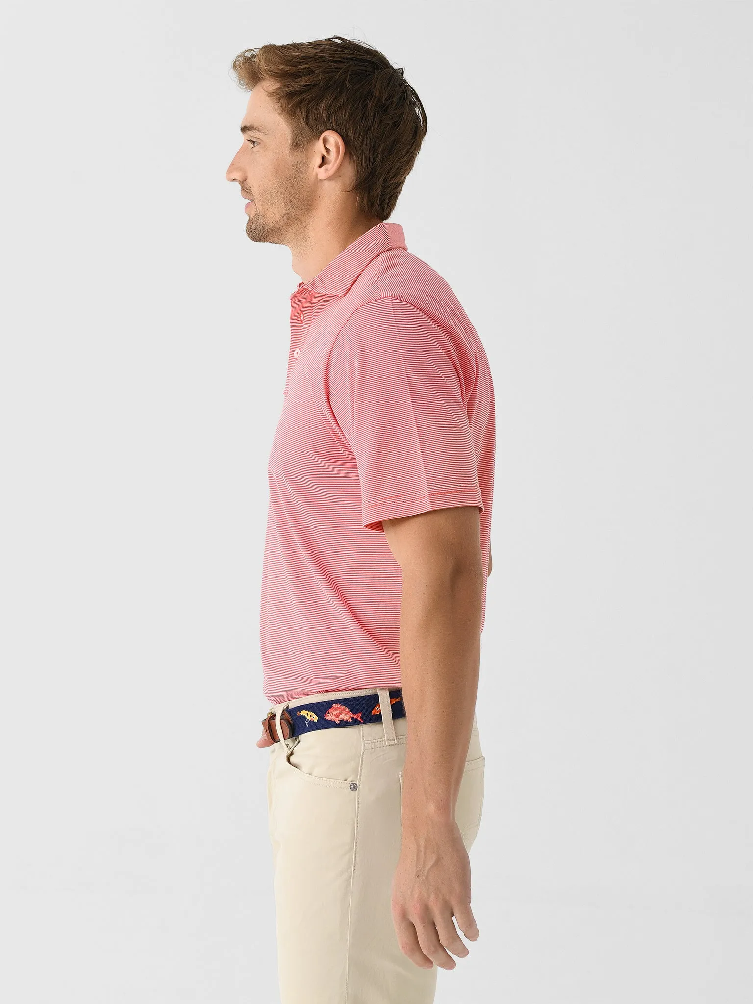 Peter Millar Crown Men's Carpenter Stripe Crown Comfort Polo sold by Saint Bernard product image thumbnail 3