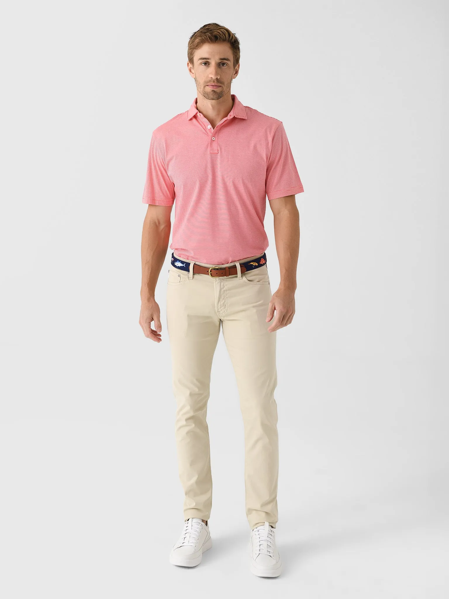 Peter Millar Crown Men's Carpenter Stripe Crown Comfort Polo sold by Saint Bernard product image thumbnail 2