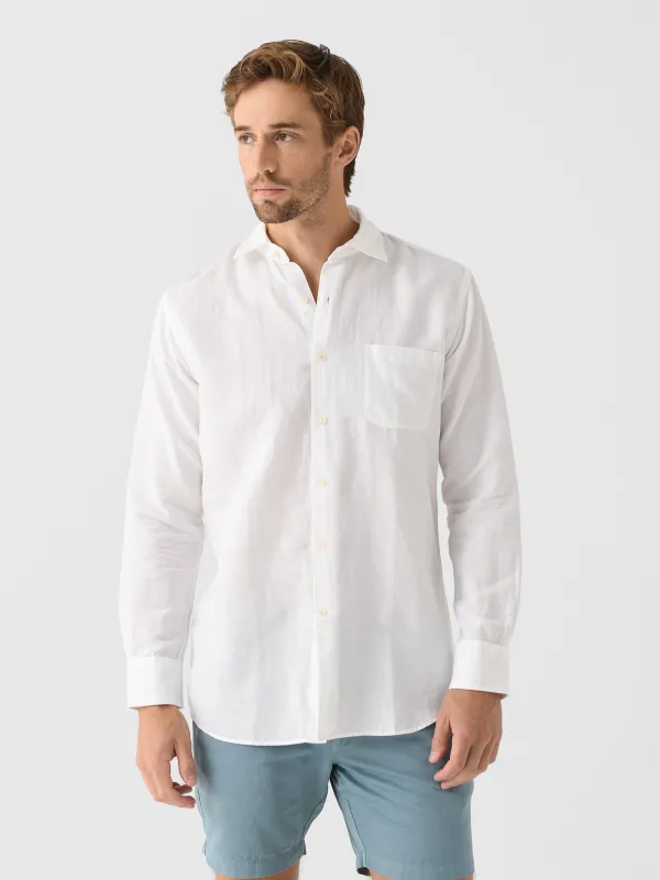 Peter Millar Crown Men's Canal Linen Cotton Shirt sold by Saint Bernard