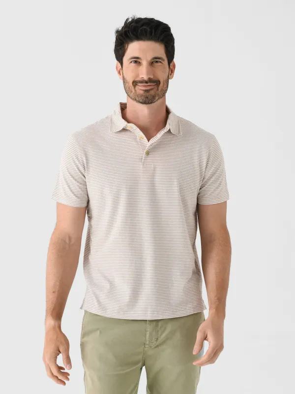 Southern Tide Men's Linen Cotton Sandwave Polo sold by Saint Bernard