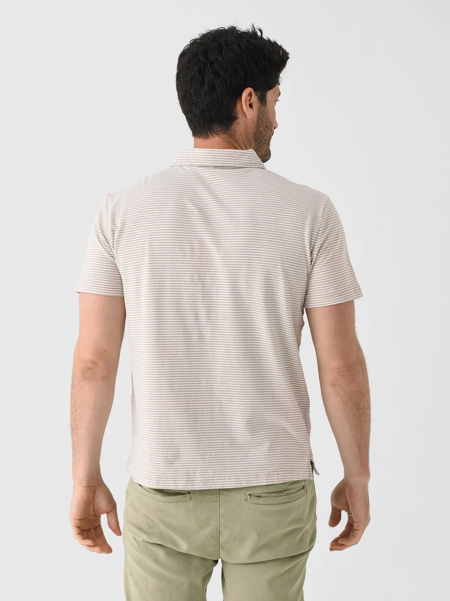 Southern Tide Men's Linen Cotton Sandwave Polo sold by Saint Bernard product image thumbnail 4