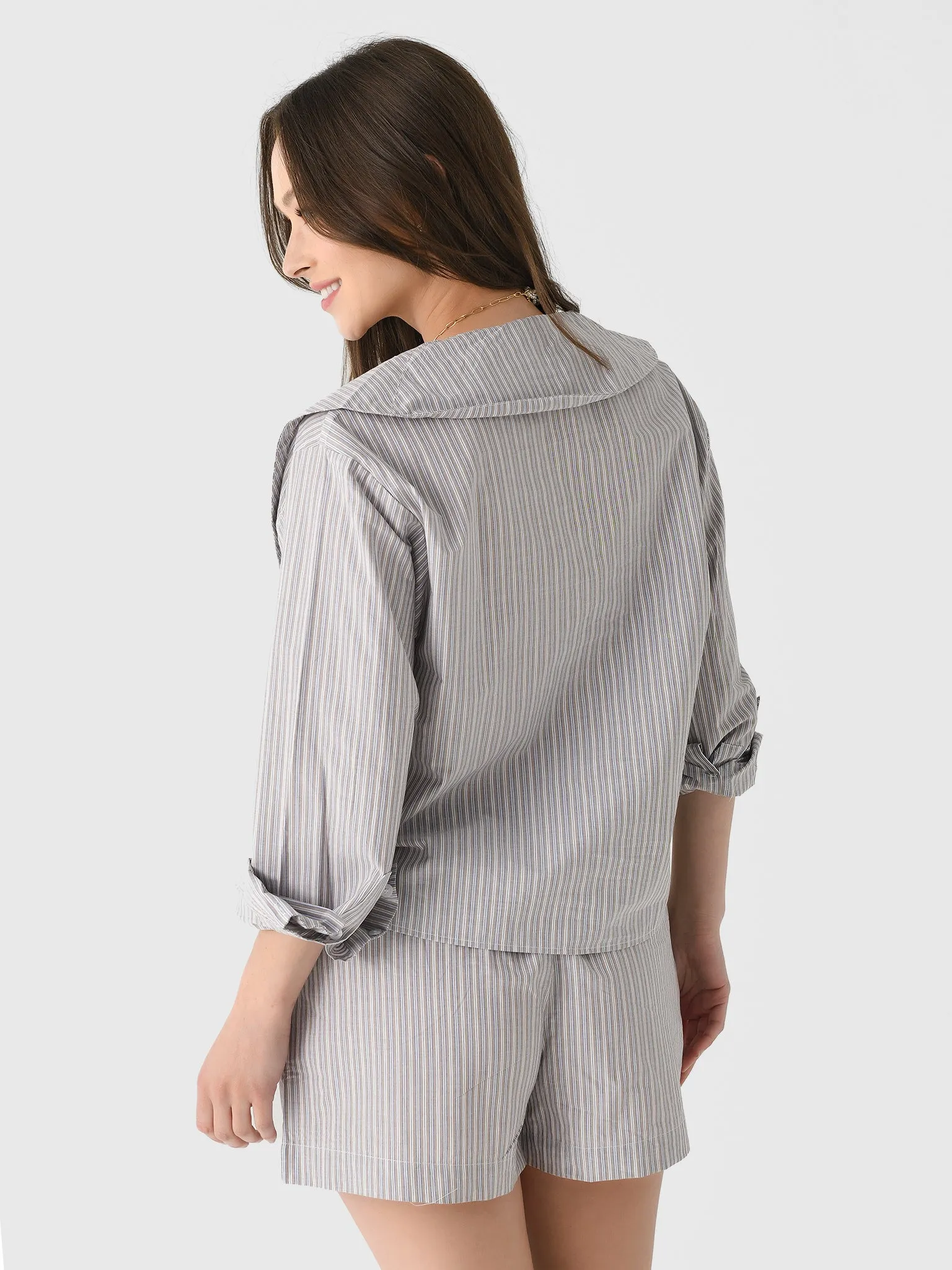 Deiji Studios Women's Collared Tie Shirt sold by Saint Bernard product image thumbnail 4