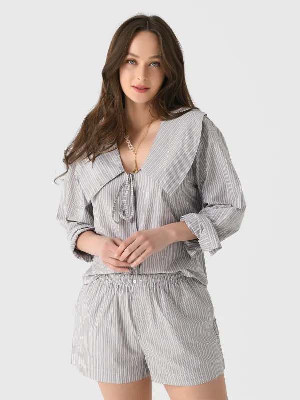Deiji Studios Women's Collared Tie Shirt made by Deiji Studios