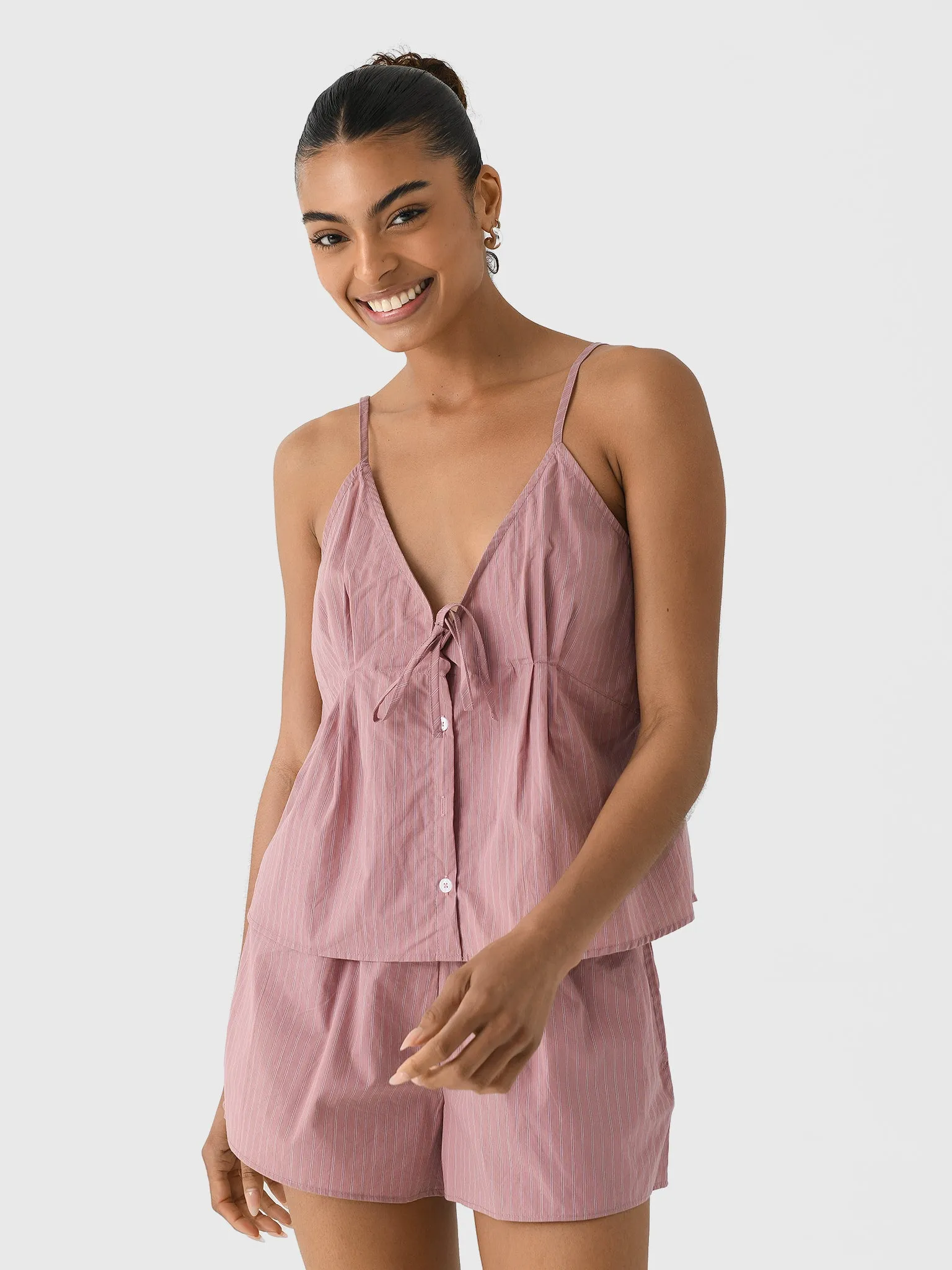 Deiji Studios Women's Placket Short Set sold by Saint Bernard