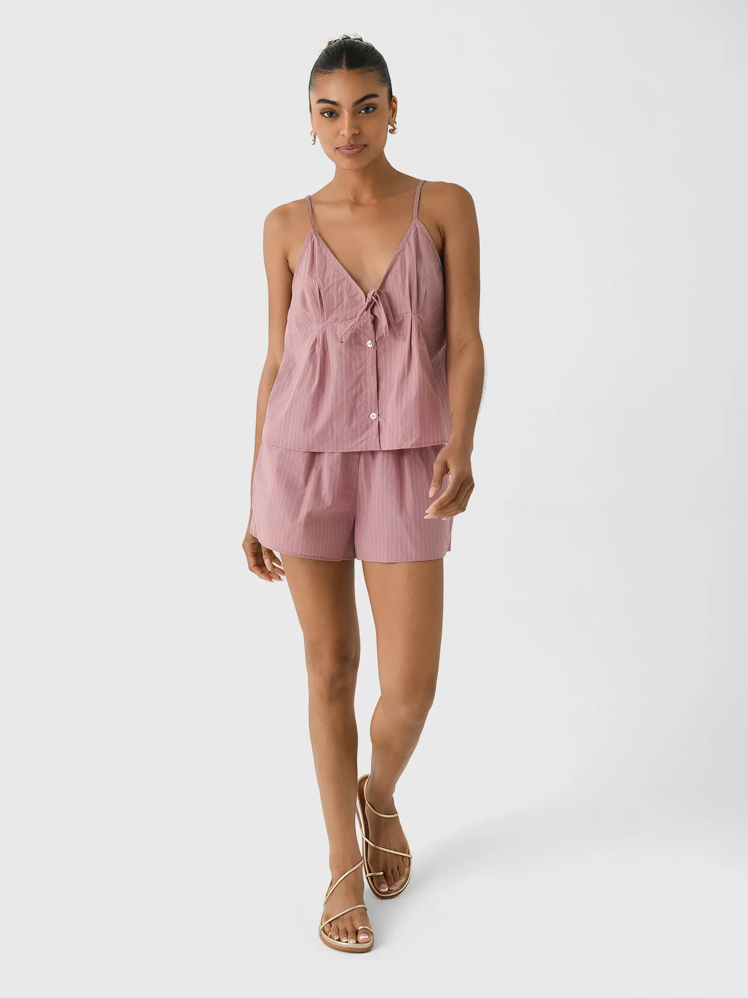 Deiji Studios Women's Placket Short Set sold by Saint Bernard product image thumbnail 2