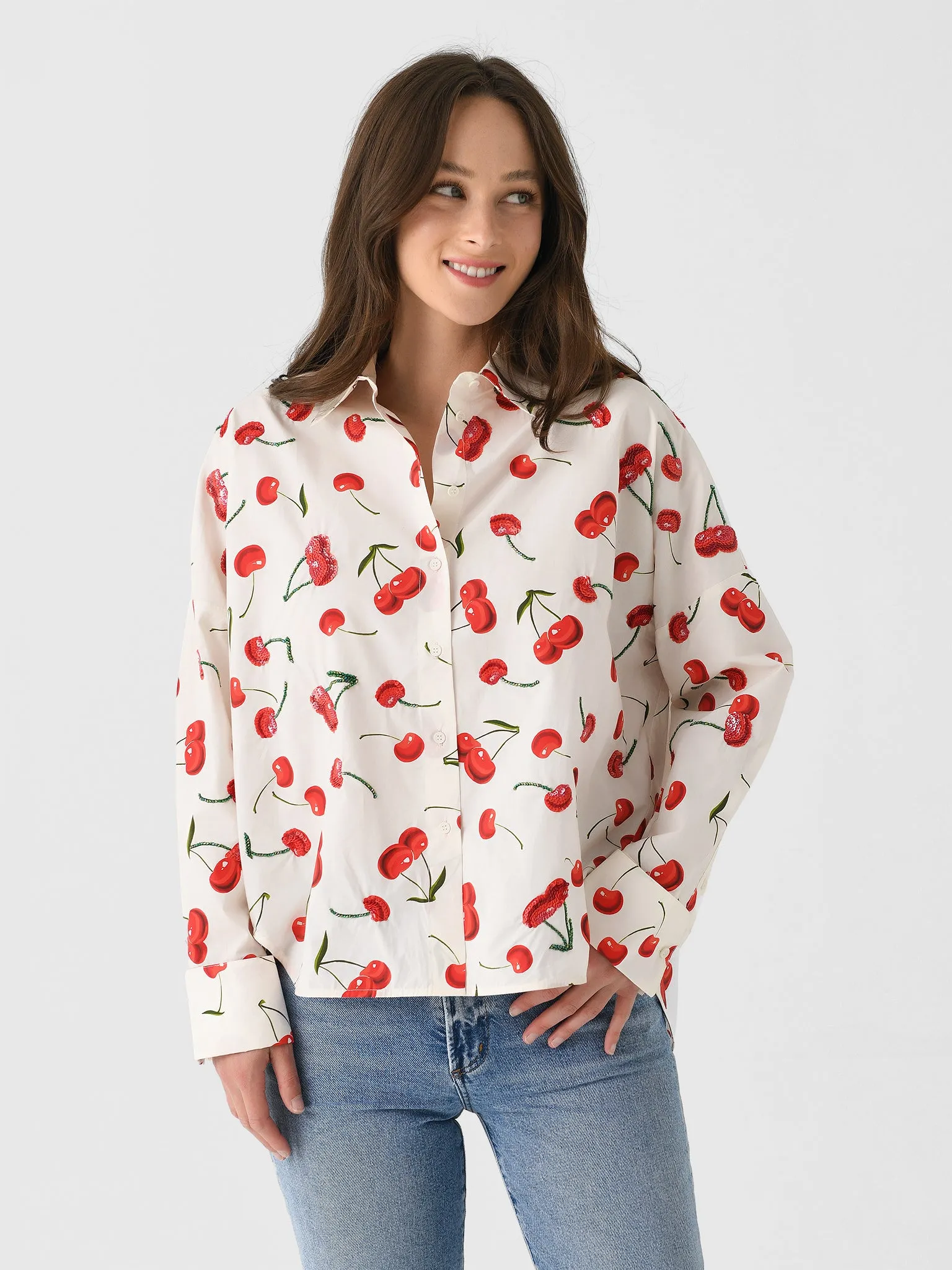 Essentiel Antwerp Women's Herfst Embellished Shirt sold by Saint Bernard