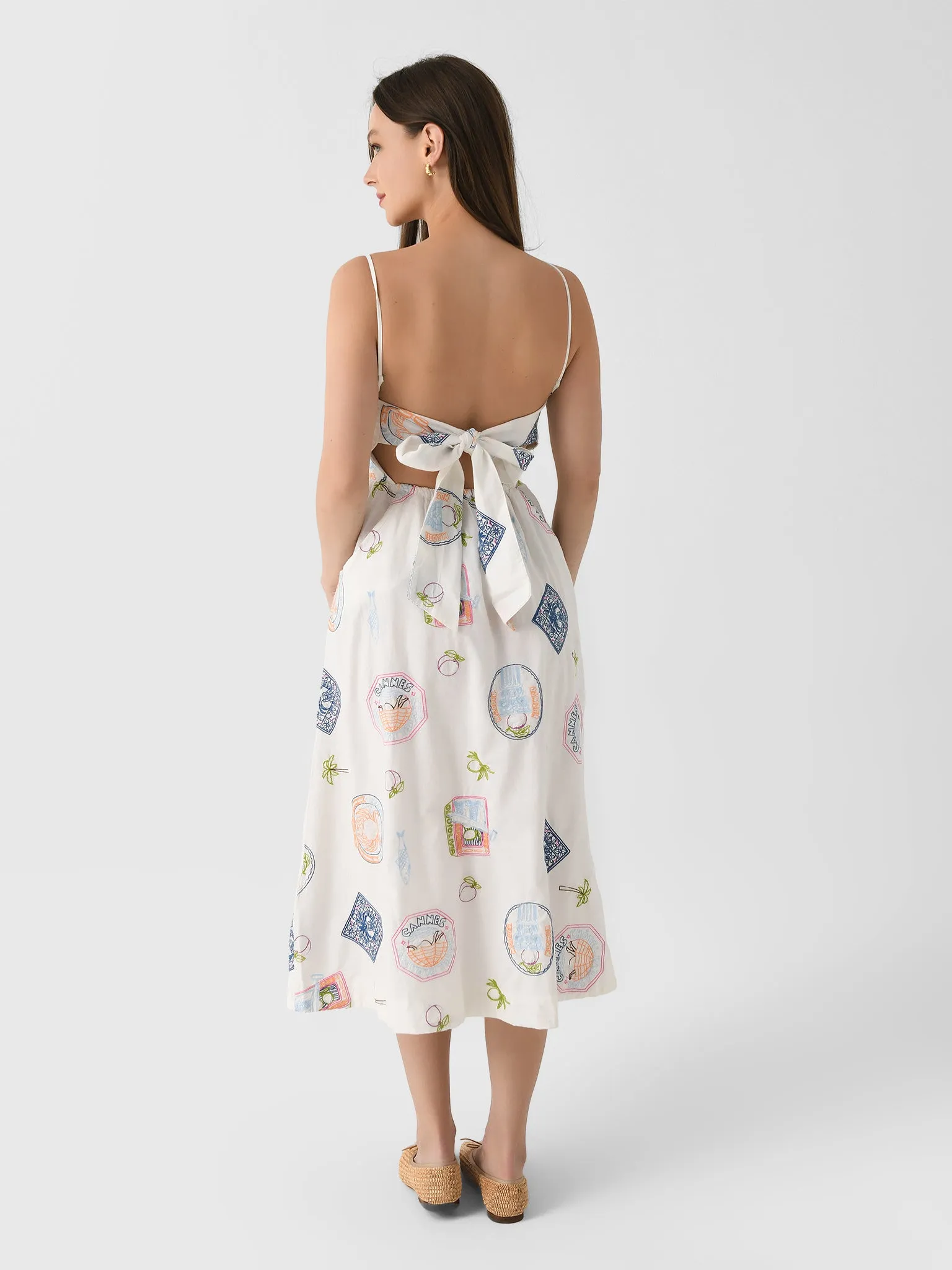 Damson Madder Women's Peaches Midi Apron Dress sold by Saint Bernard product image thumbnail 3
