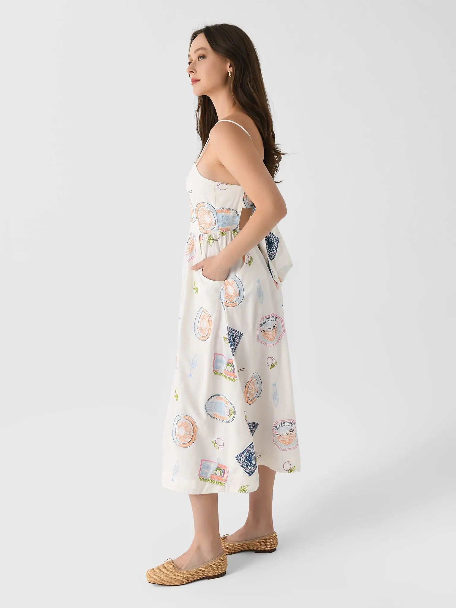 Damson Madder Women's Peaches Midi Apron Dress sold by Saint Bernard product image thumbnail 2