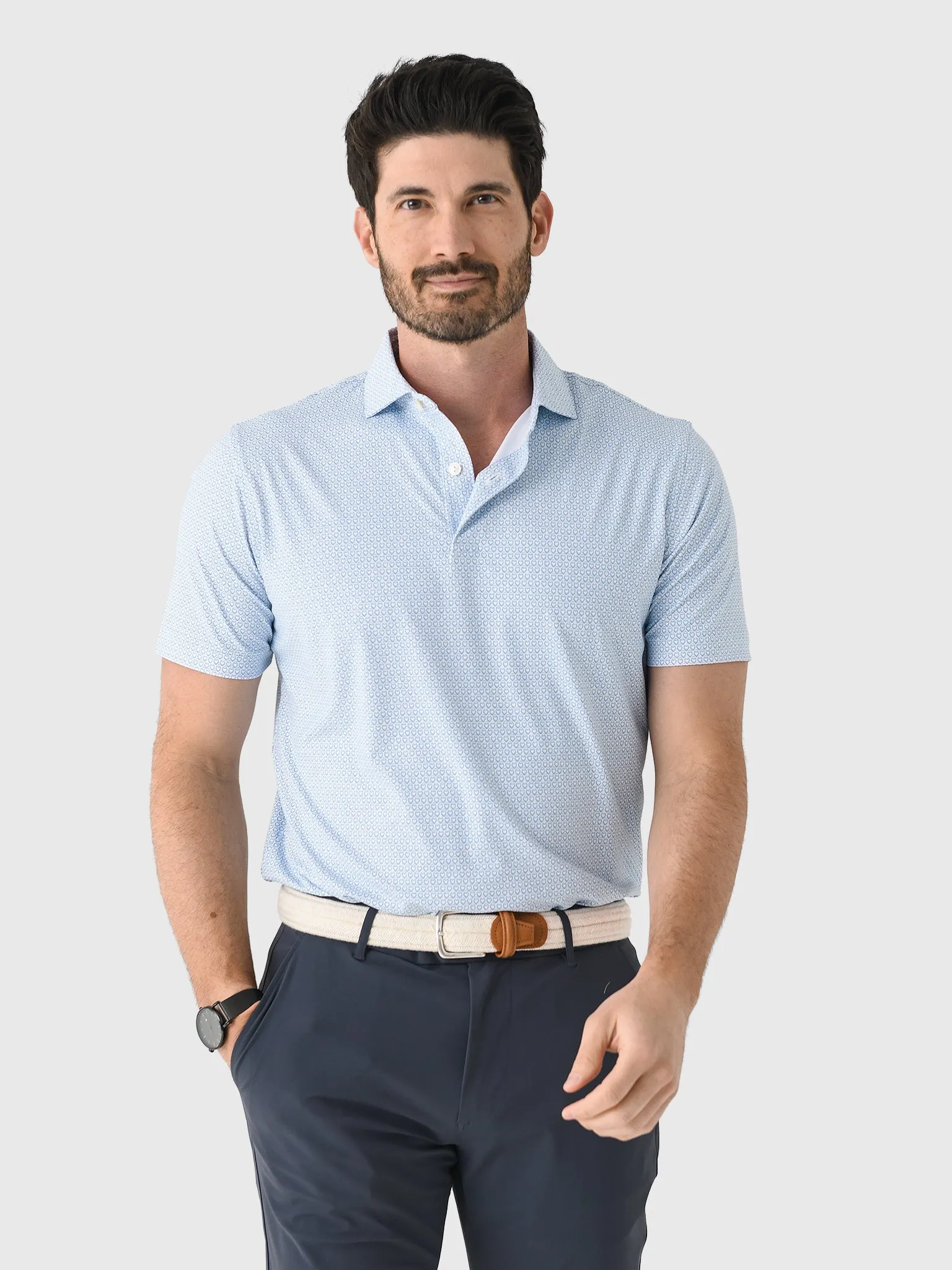 Peter Millar Crown Crafted Men's Palermo Performance Jersey Polo sold by Saint Bernard