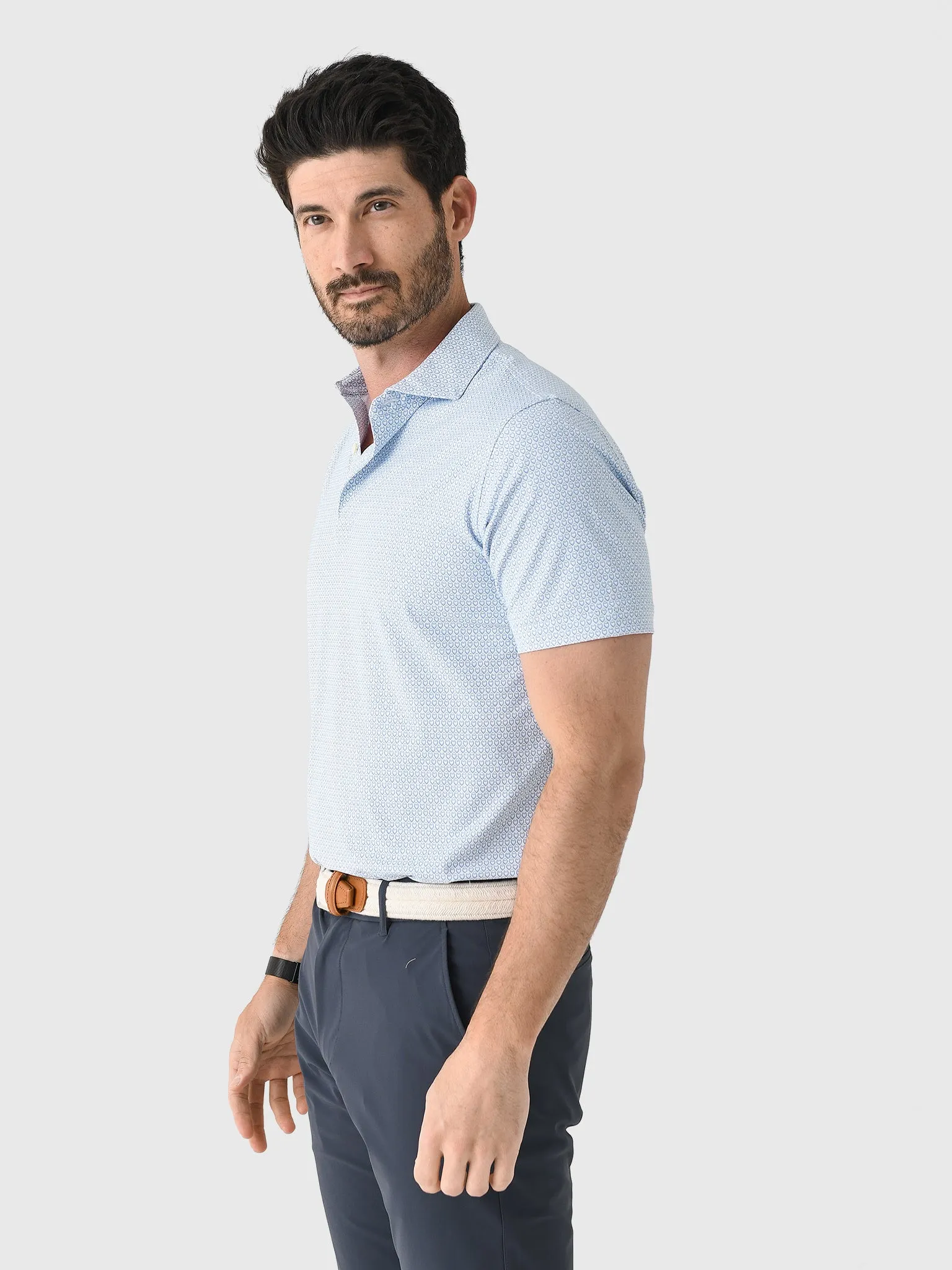 Peter Millar Crown Crafted Men's Palermo Performance Jersey Polo sold by Saint Bernard product image thumbnail 3