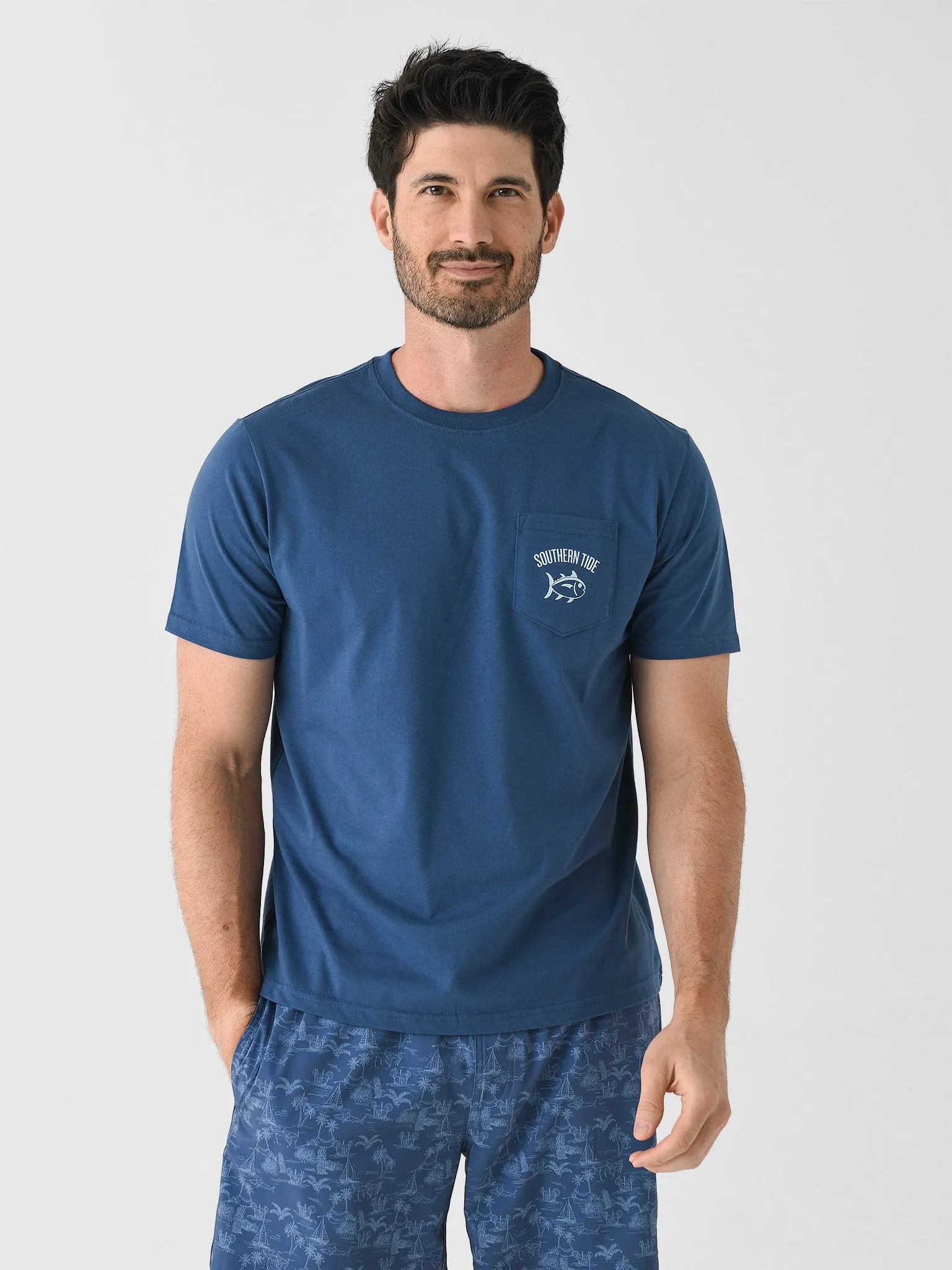 Southern Tide Men's Tropical Toile Short Sleeve T-Shirt sold by Saint Bernard