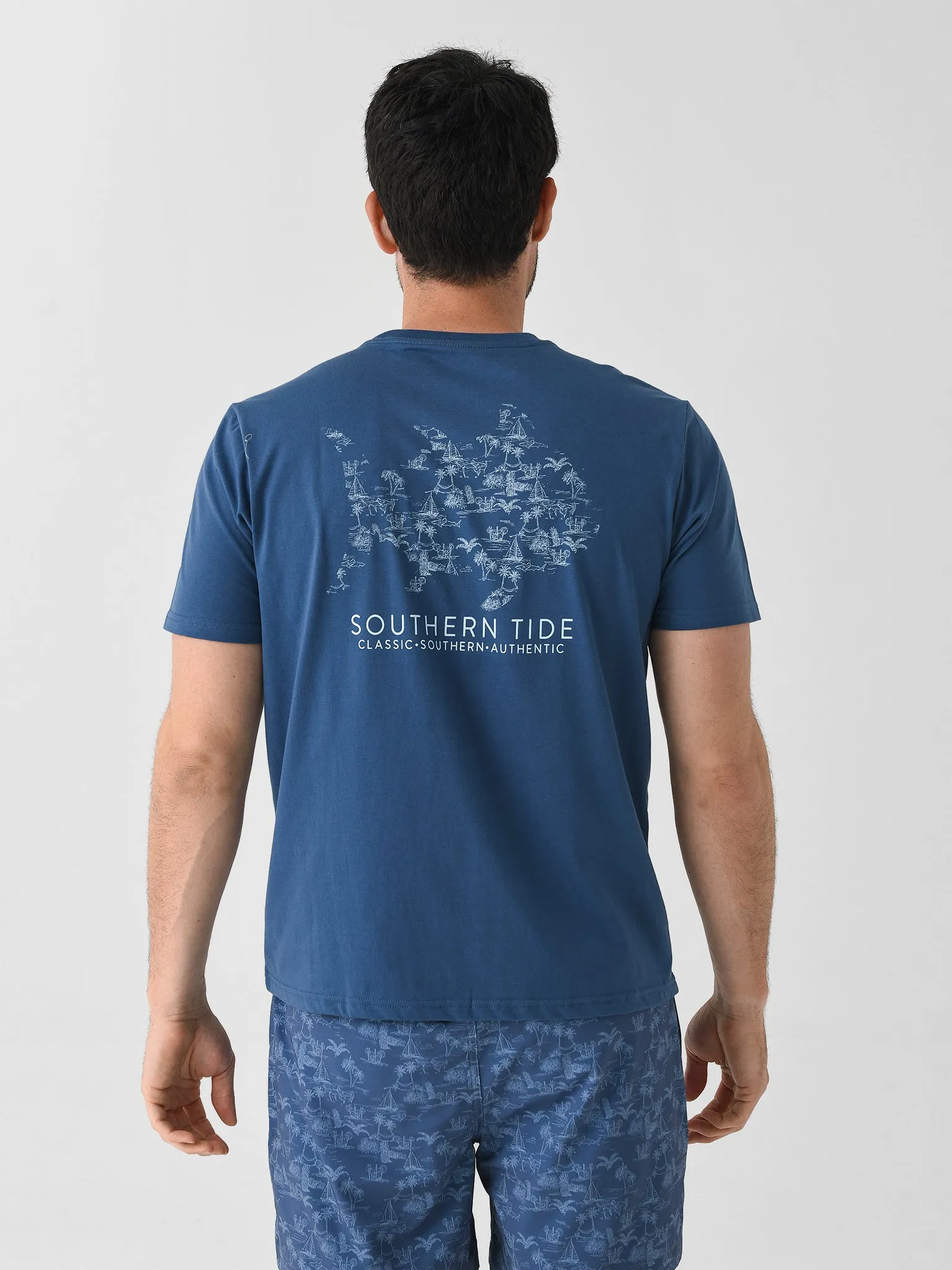 Southern Tide Men's Tropical Toile Short Sleeve T-Shirt sold by Saint Bernard product image thumbnail 4