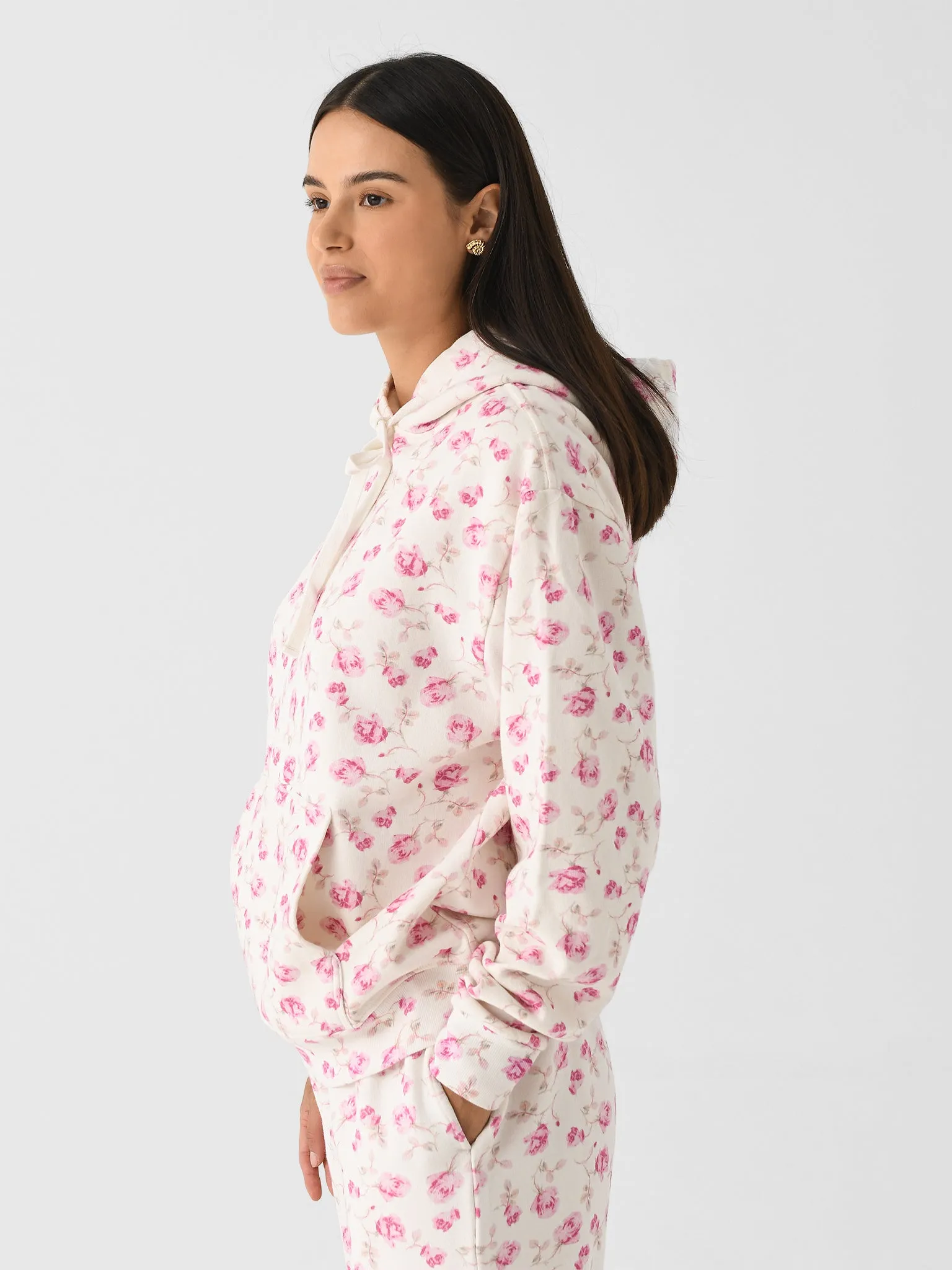 LoveShackFancy Women's Nacova Floral Cotton Hoodie sold by Saint Bernard product image thumbnail 2