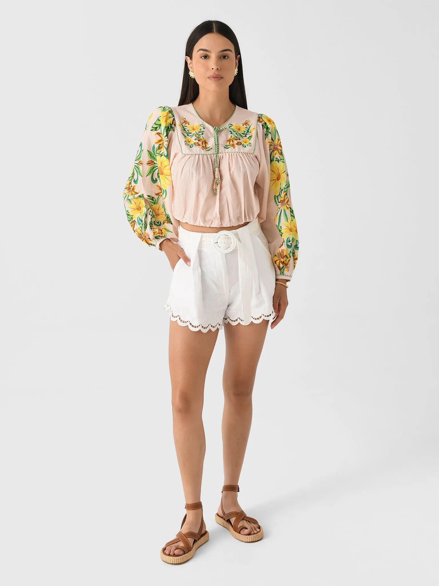 Farm Rio Women's Botanical Beauty Long Sleeve Blouse sold by Saint Bernard product image thumbnail 2