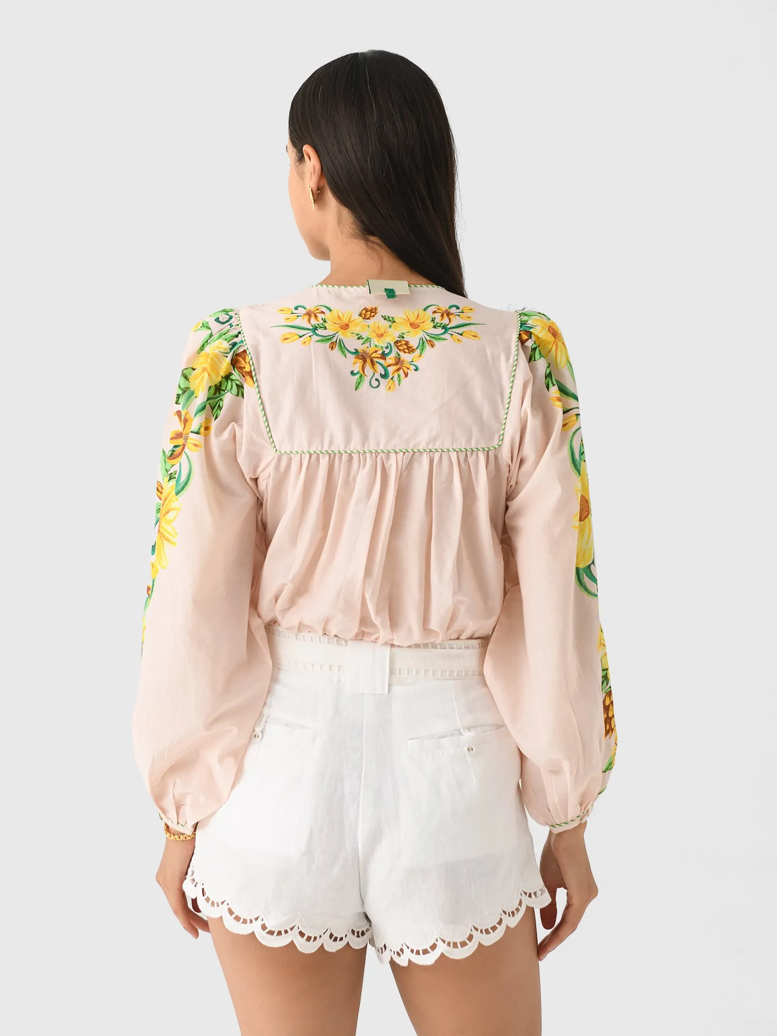 Farm Rio Women's Botanical Beauty Long Sleeve Blouse sold by Saint Bernard product image thumbnail 4