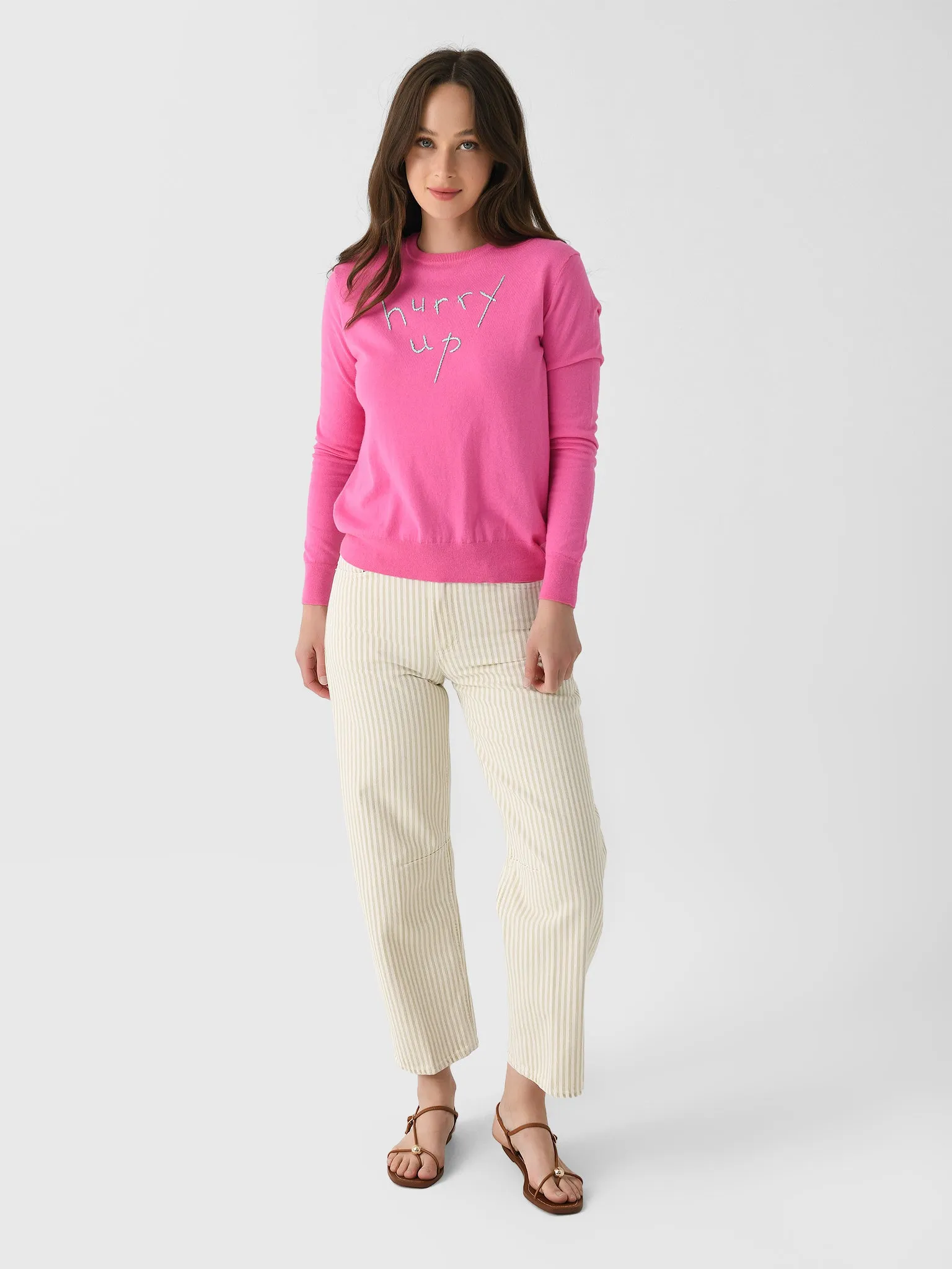 Lingua Franca Women's Hurry Up, Slow Down Crewneck Sweater sold by Saint Bernard product image thumbnail 2