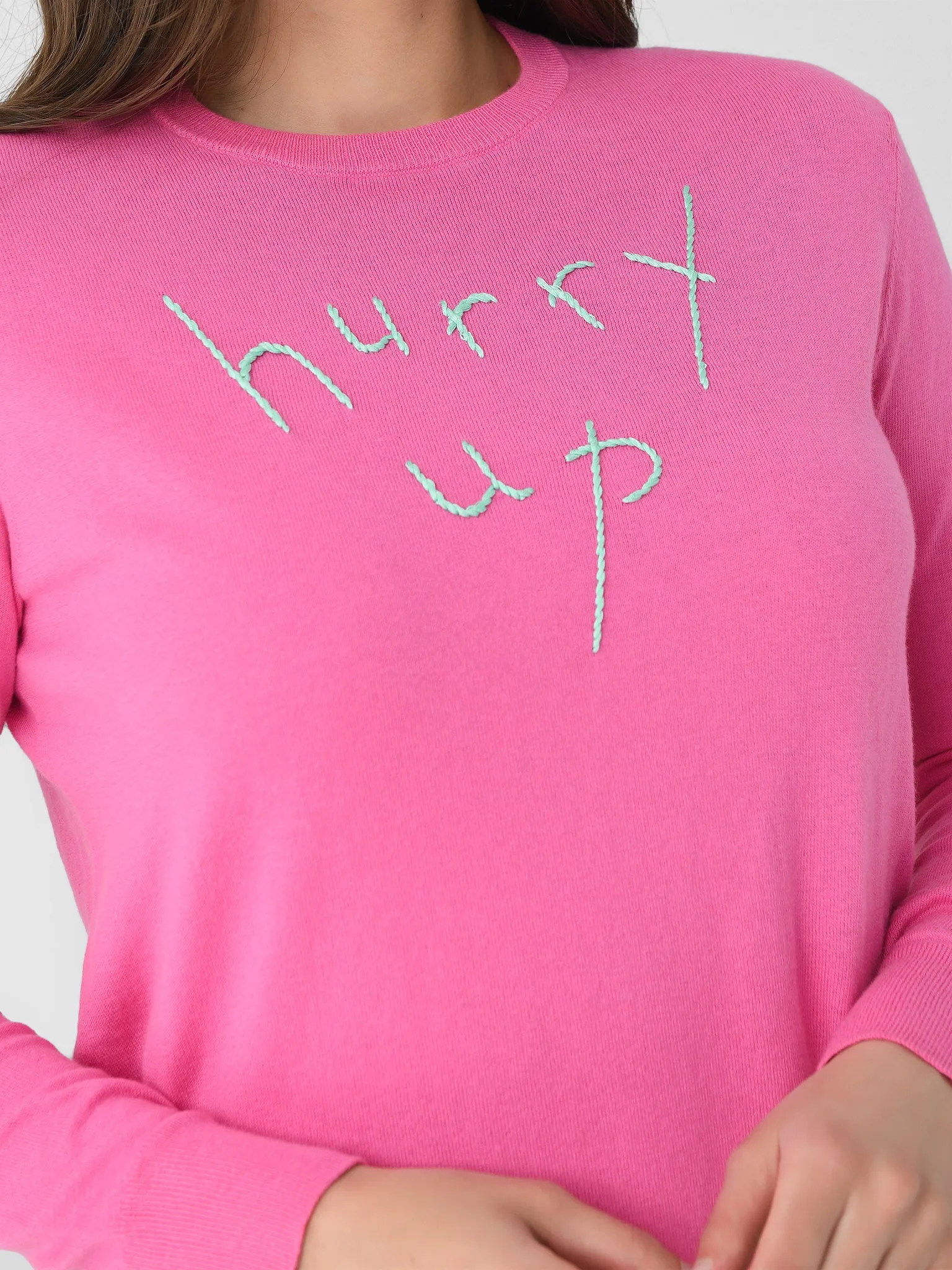 Lingua Franca Women's Hurry Up, Slow Down Crewneck Sweater sold by Saint Bernard product image thumbnail 5