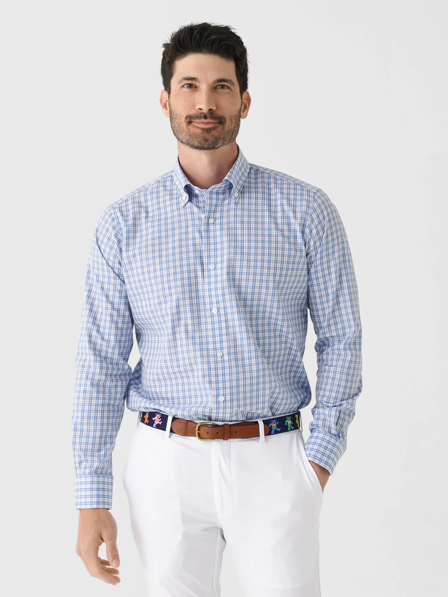 Peter Millar Crown Crafted Men's Portofino Cotton Sport Shirt sold by Saint Bernard