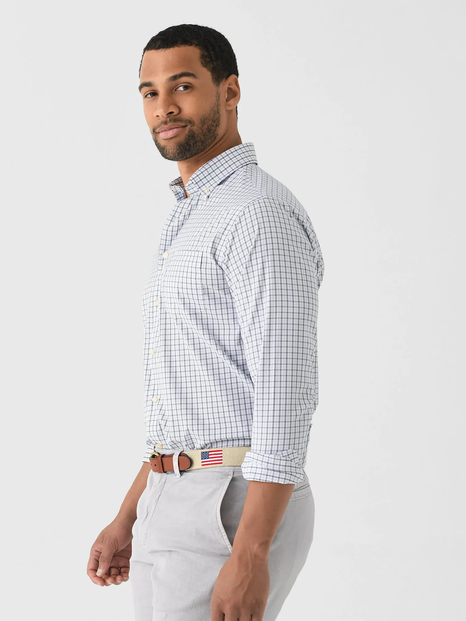 Peter Millar Crown Men's Hamilton Performance Twill Sport Shirt sold by Saint Bernard product image thumbnail 3