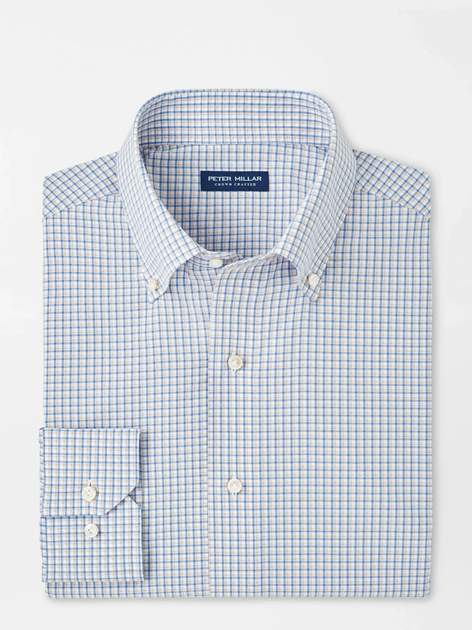 Peter Millar Crown Crafted Men's Rollins Performance Poplin Sport Shirt sold by Saint Bernard