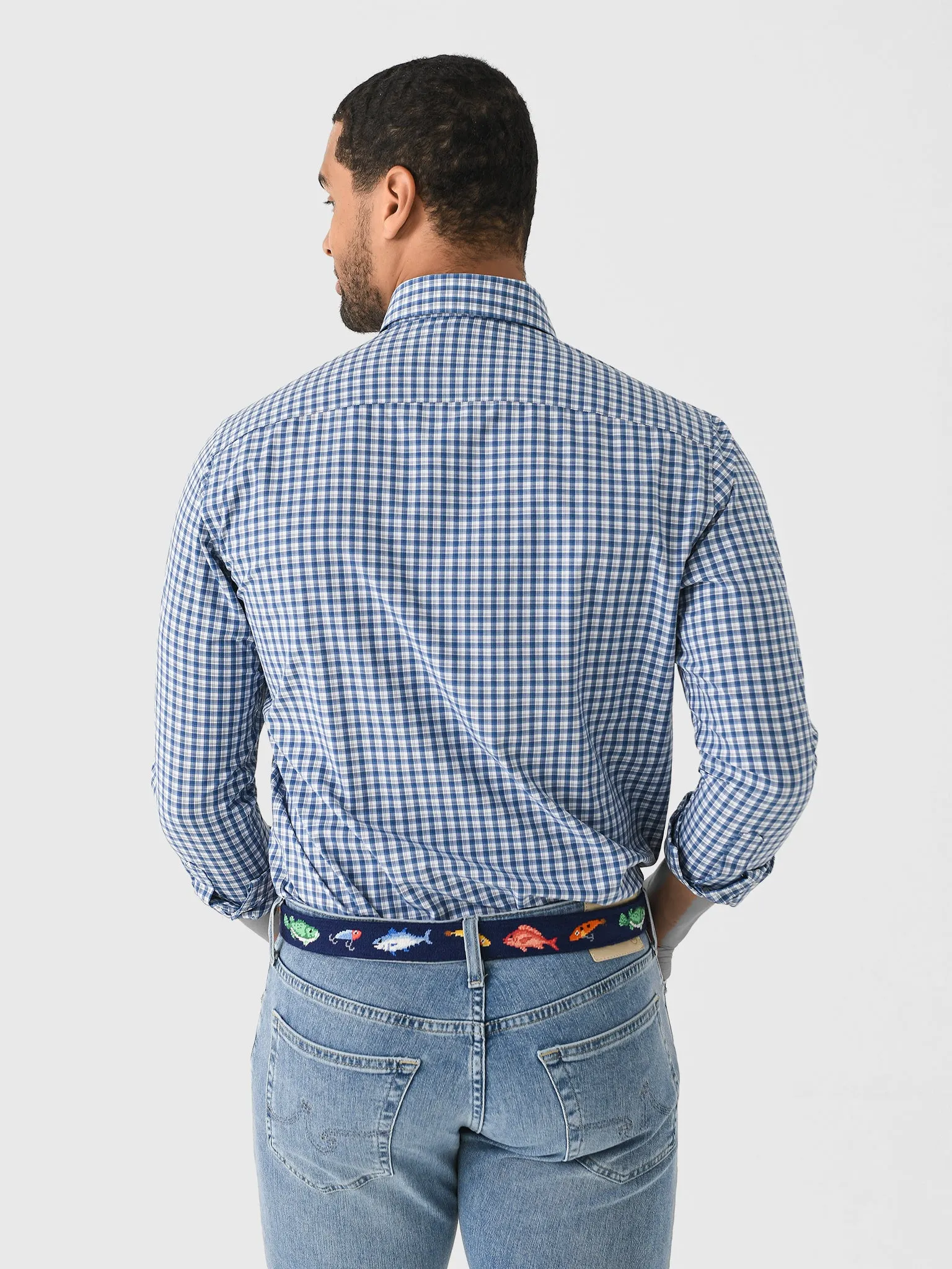 Peter Millar Crown Crafted Men's Davis Performance Poplin Sport Shirt sold by Saint Bernard product image thumbnail 4