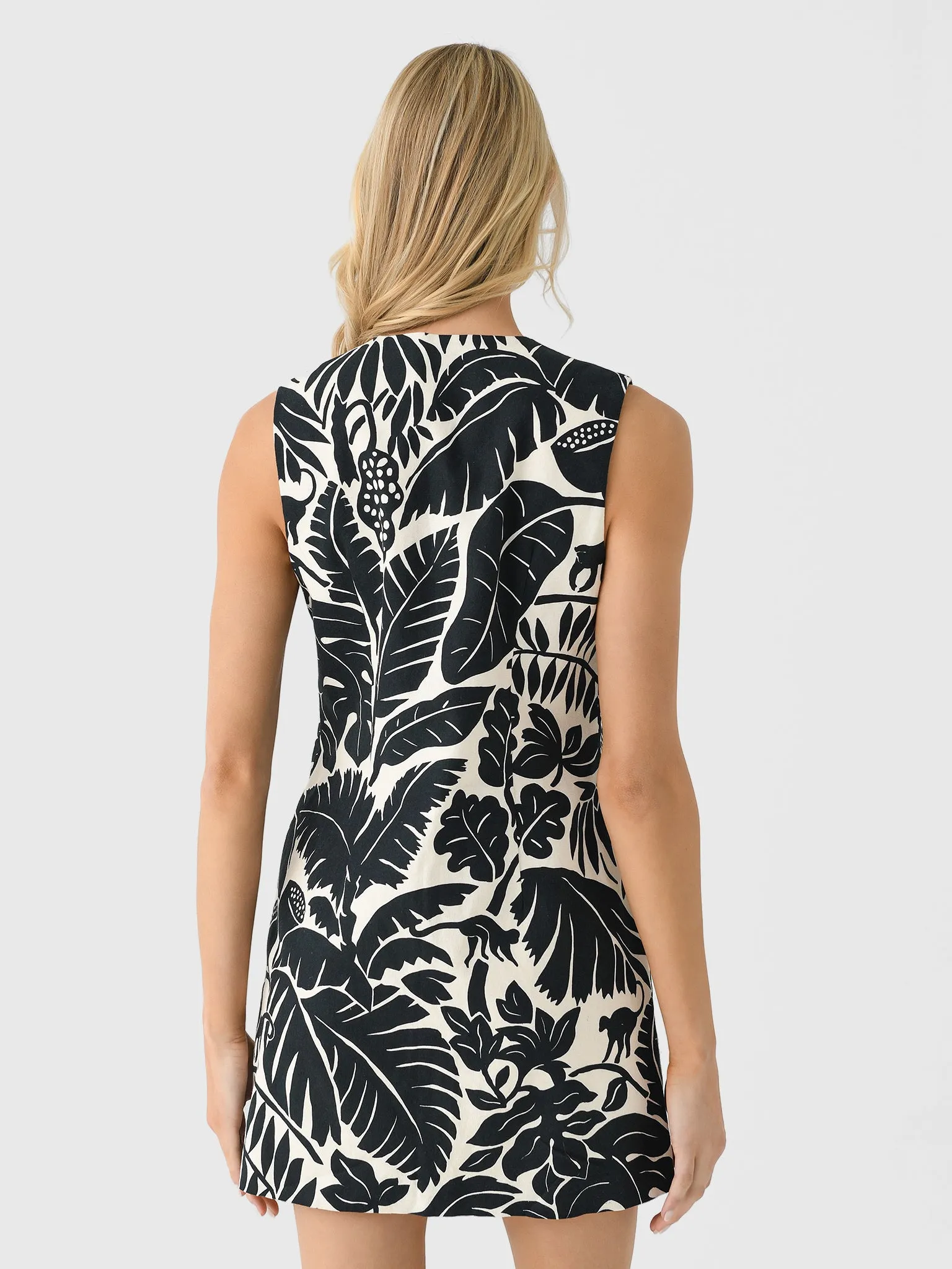 Simon Miller Women's Carob Printed Linen Mini Dress sold by Saint Bernard product image thumbnail 5