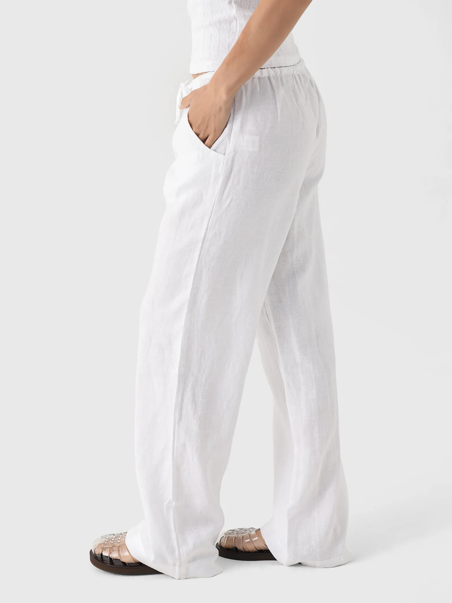 DONNI. Women's The Linen Drawstring Pant sold by Saint Bernard product image thumbnail 3