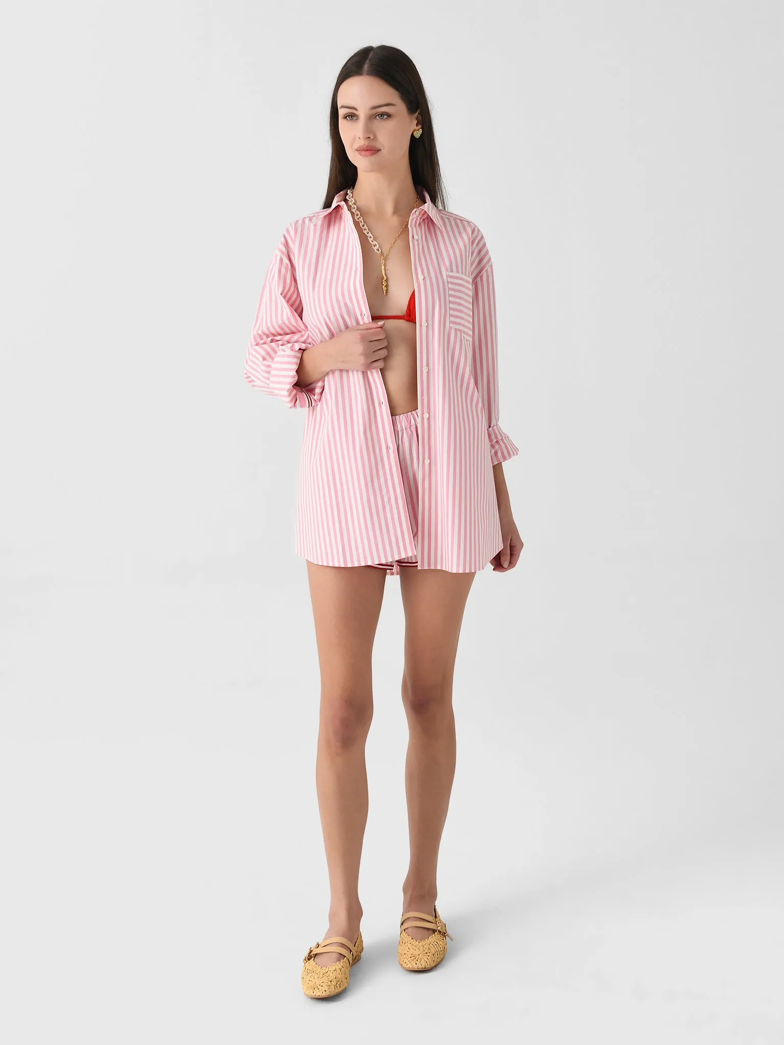 Solid + Striped Women's Avril Button-Down Shirt sold by Saint Bernard product image thumbnail 2