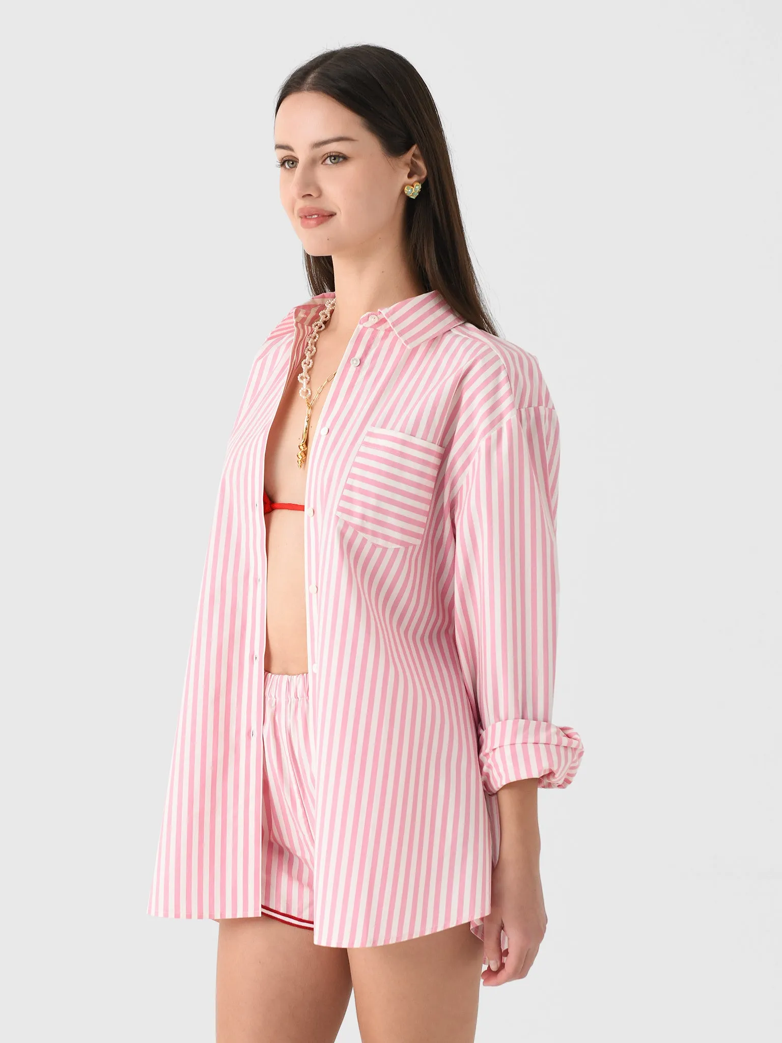 Solid + Striped Women's Avril Button-Down Shirt sold by Saint Bernard product image thumbnail 3