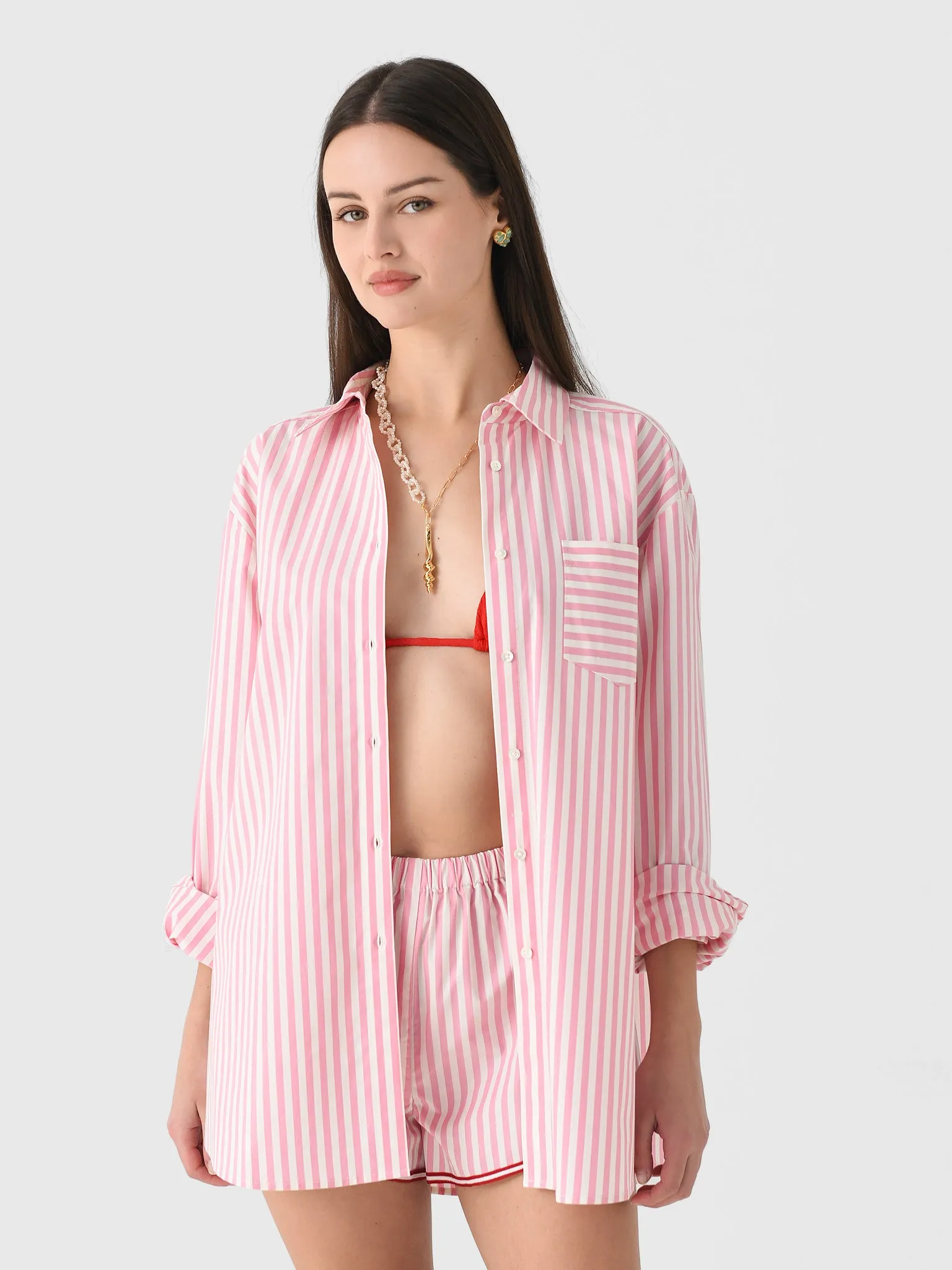Solid + Striped Women's Avril Button-Down Shirt sold by Saint Bernard product image thumbnail 5
