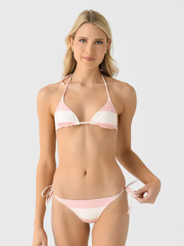 Solid + Striped Women's Iris Reversible Bikini Top sold by Saint Bernard