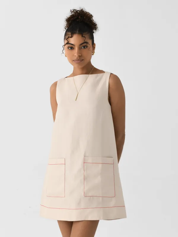 Bondi Born Women's Delphi Boat Neck Mini Dress sold by Saint Bernard