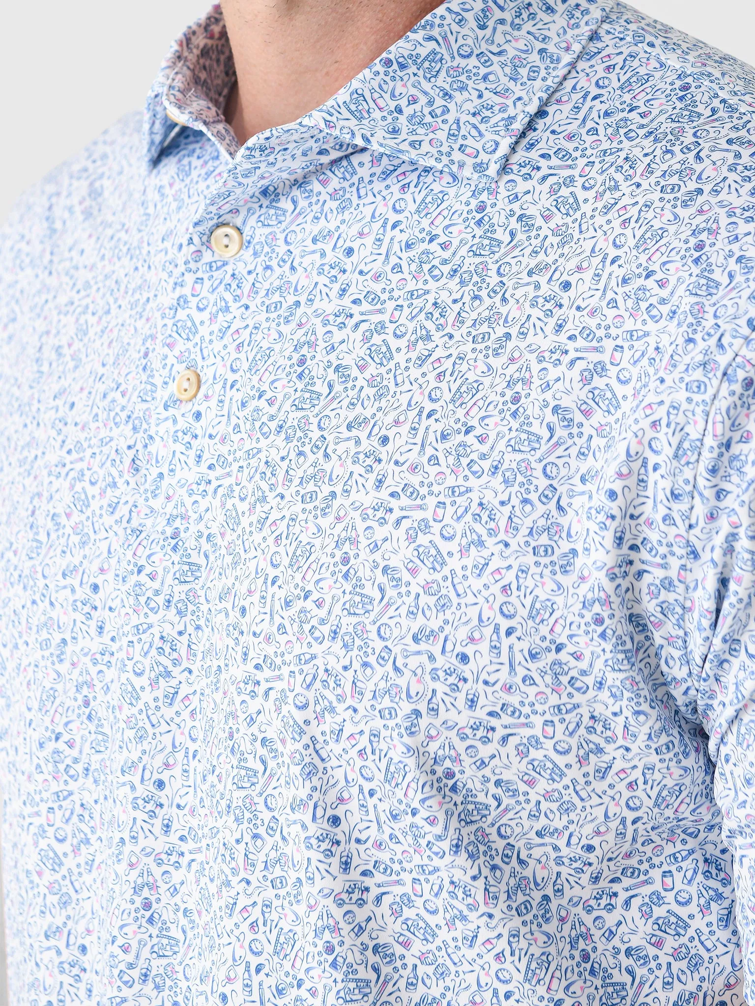 Peter Millar Crown Sport Men's Bar For The Course Performance Jersey Polo sold by Saint Bernard product image thumbnail 5