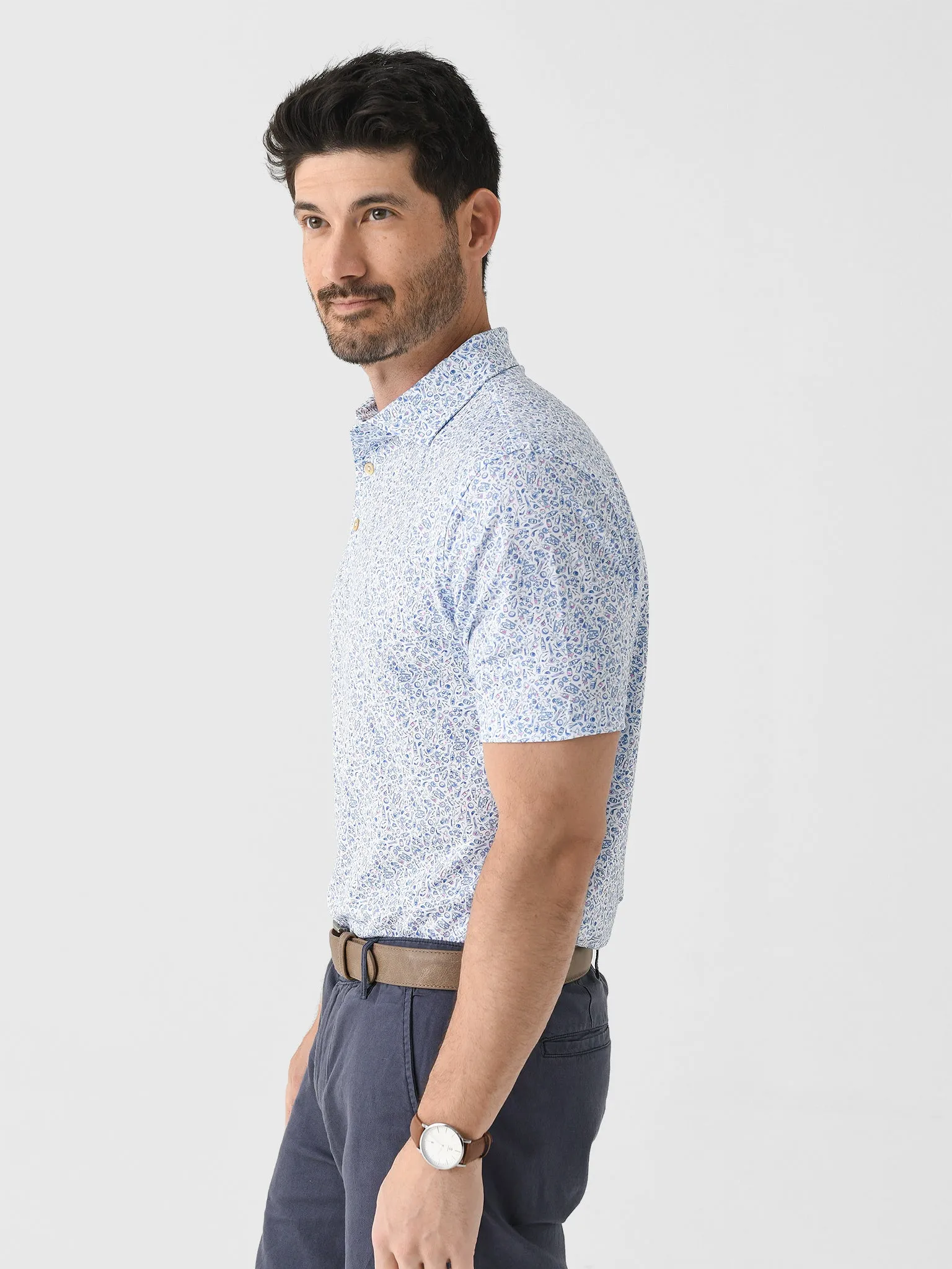 Peter Millar Crown Sport Men's Bar For The Course Performance Jersey Polo sold by Saint Bernard product image thumbnail 3