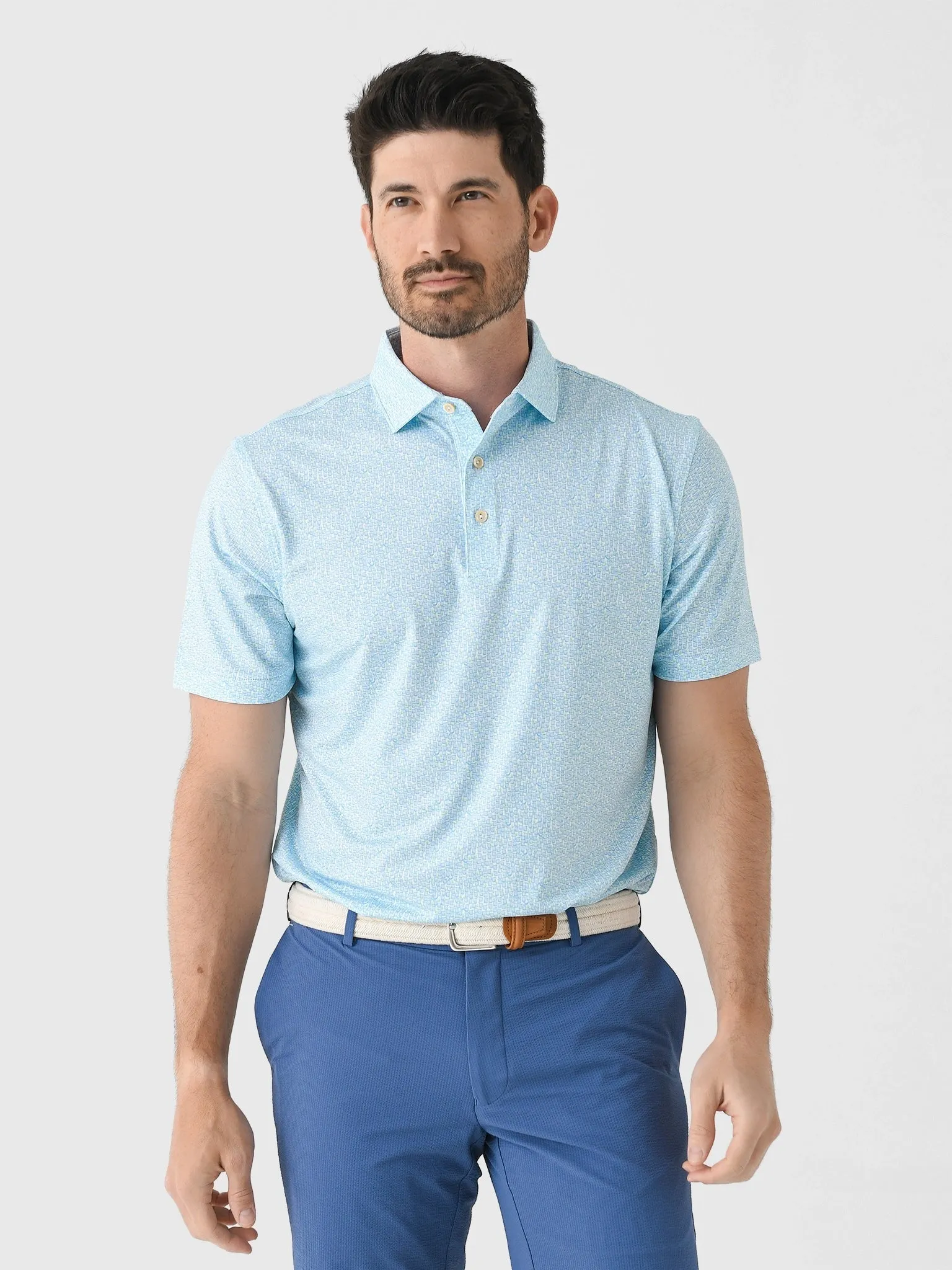 Peter Millar Crown Sport Men's Mezcal Performance Jersey Polo sold by Saint Bernard