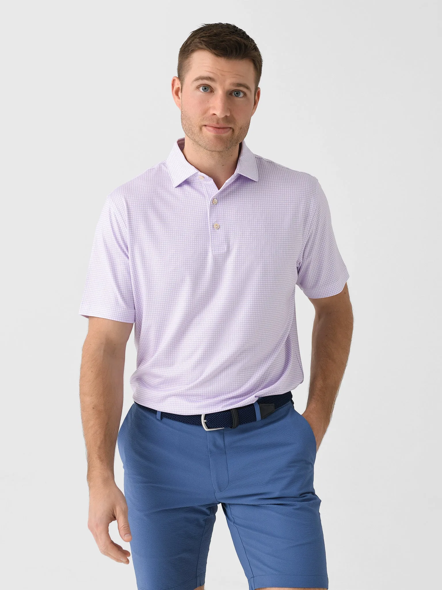 Peter Millar Crown Sport Men's Orbit Performance Jersey Polo sold by Saint Bernard