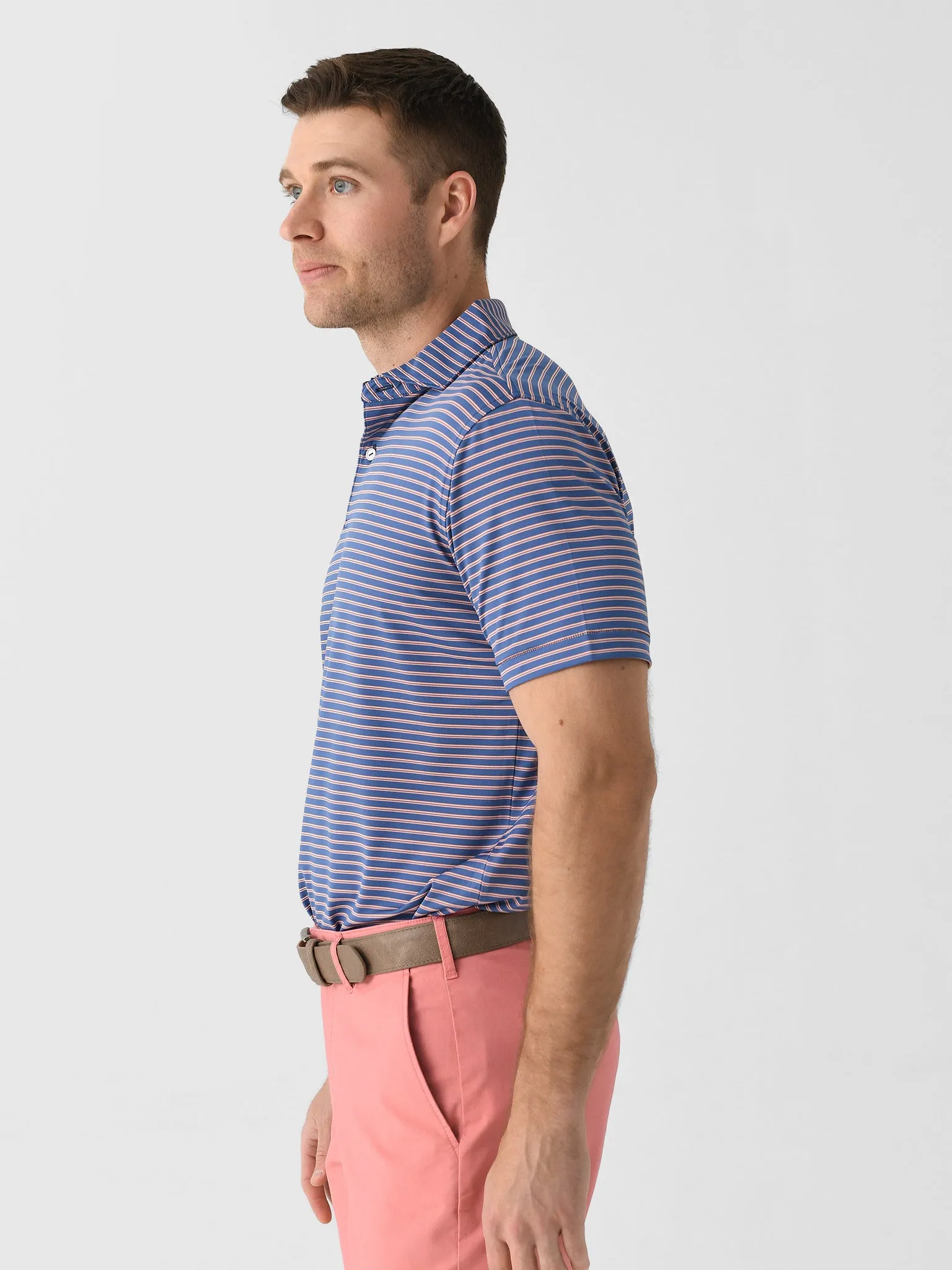 Peter Millar Crown Crafted Men's Bridge Performance Jersey Polo sold by Saint Bernard product image thumbnail 3