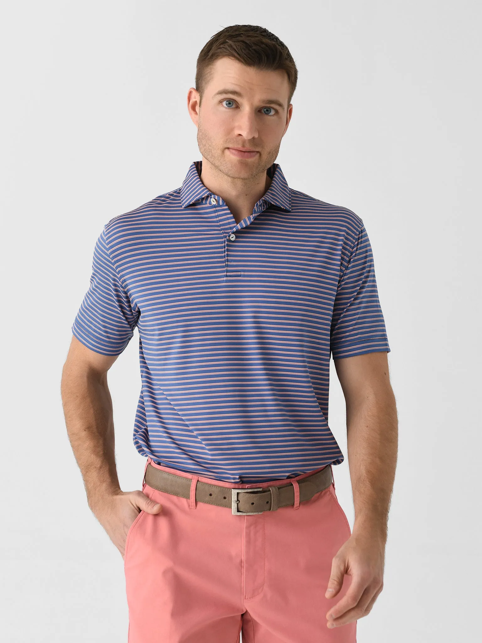 Peter Millar Crown Crafted Men's Bridge Performance Jersey Polo sold by Saint Bernard