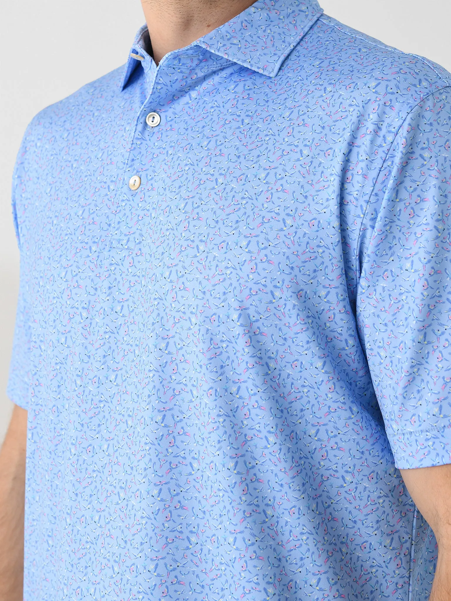 Peter Millar Crown Sport Men's Macaw Performance Jersey Polo sold by Saint Bernard product image thumbnail 5