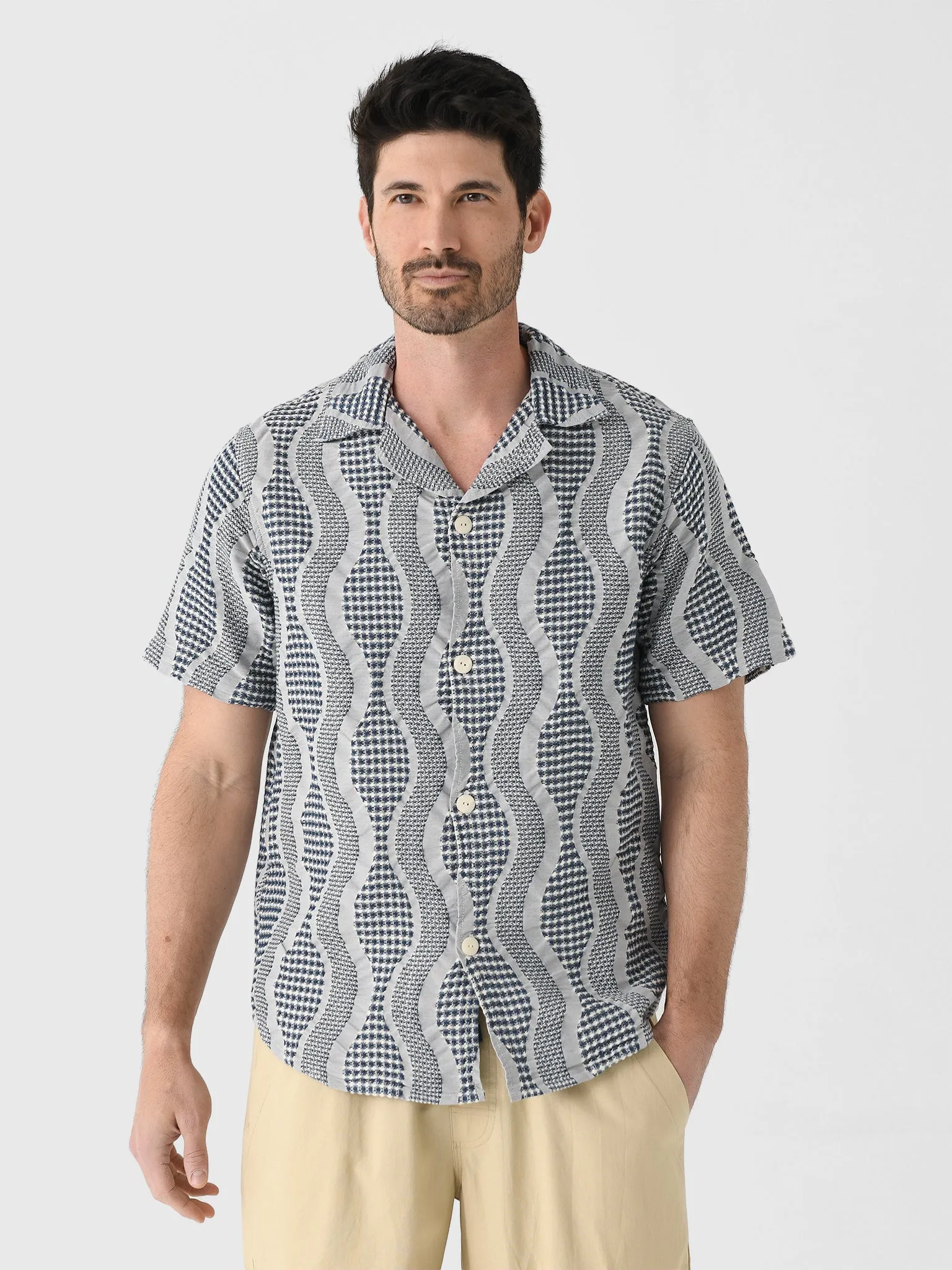OAS Men's Como Cuba Waffle Shirt sold by Saint Bernard