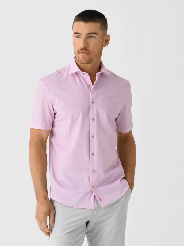 Johnnie-O Men's Spielman Hangin' Out Knit Button-Down Shirt sold by Saint Bernard