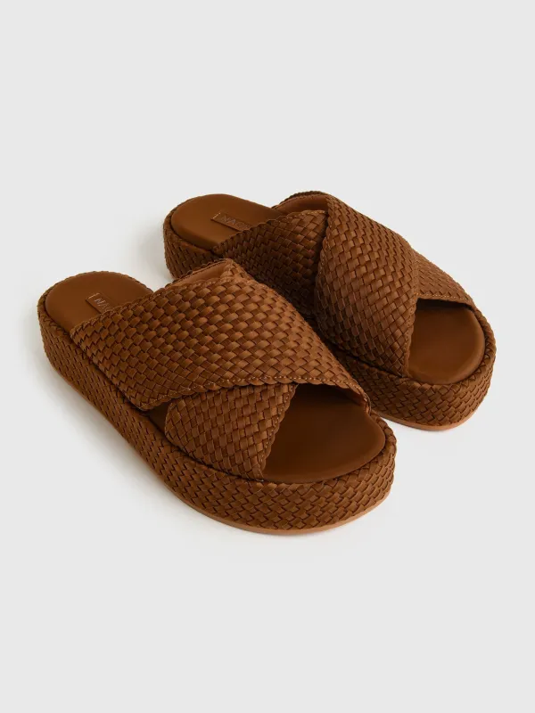 Naghedi Women's Laguna Platform Sandal made by Saint Bernard