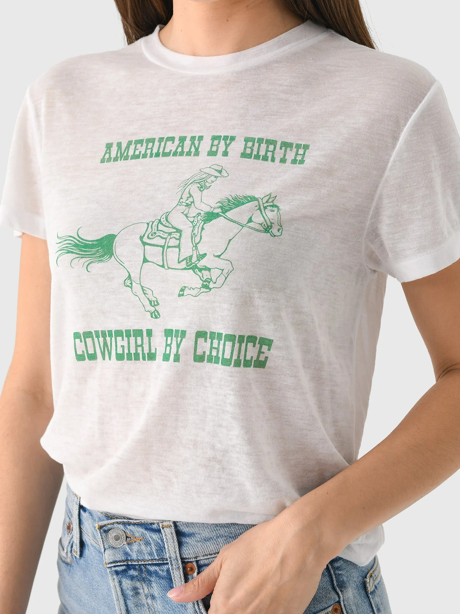 Re/Done Women's Cowgirl Classic Tee sold by Saint Bernard product image thumbnail 5