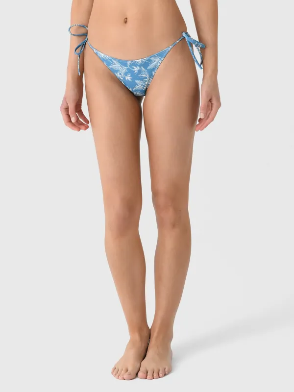 Solid + Striped Women's Iris Reversible Bikini Bottom sold by Saint Bernard