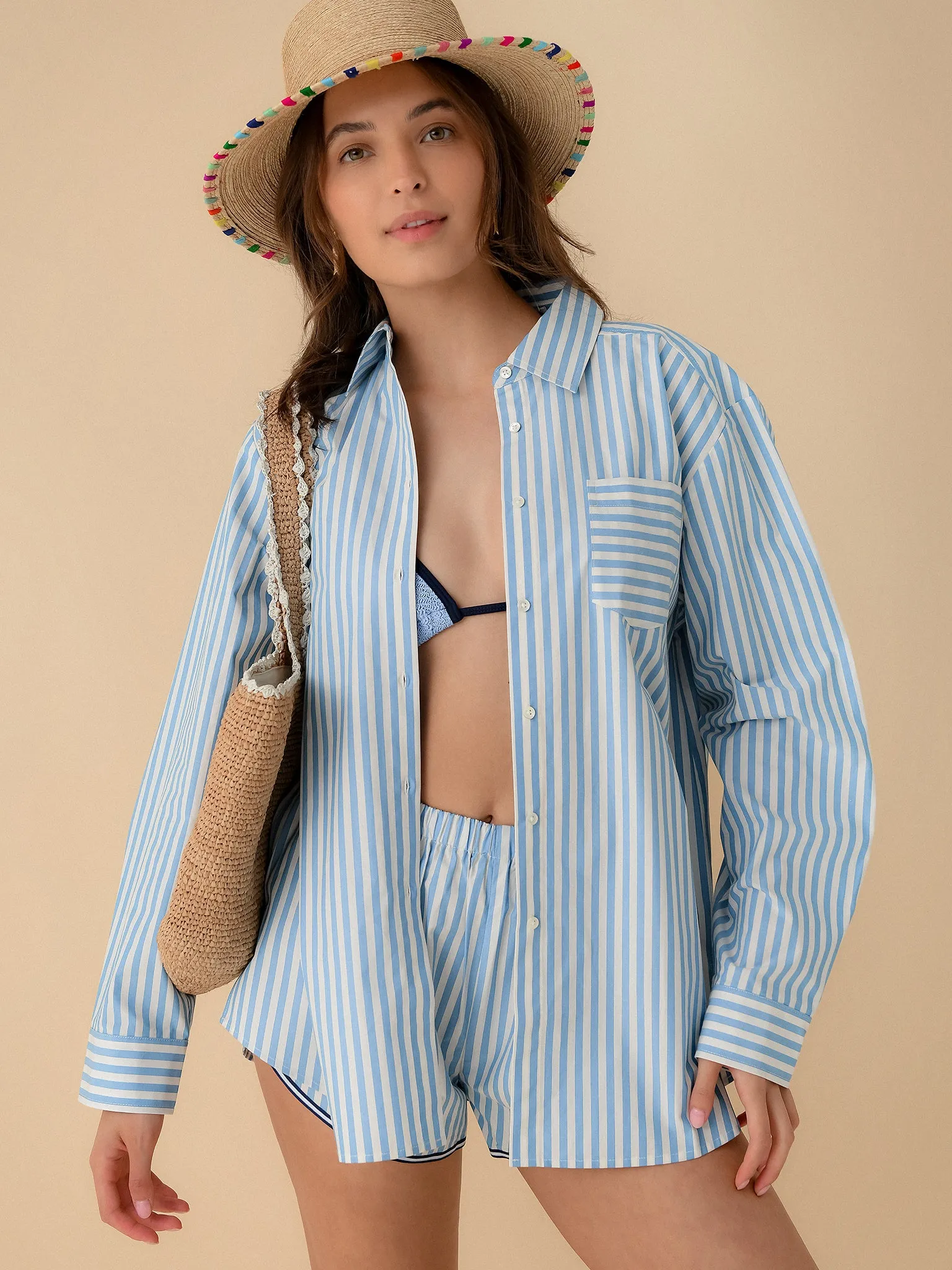 Solid + Striped Women's Avril Button-Down Shirt sold by Saint Bernard product image thumbnail 2